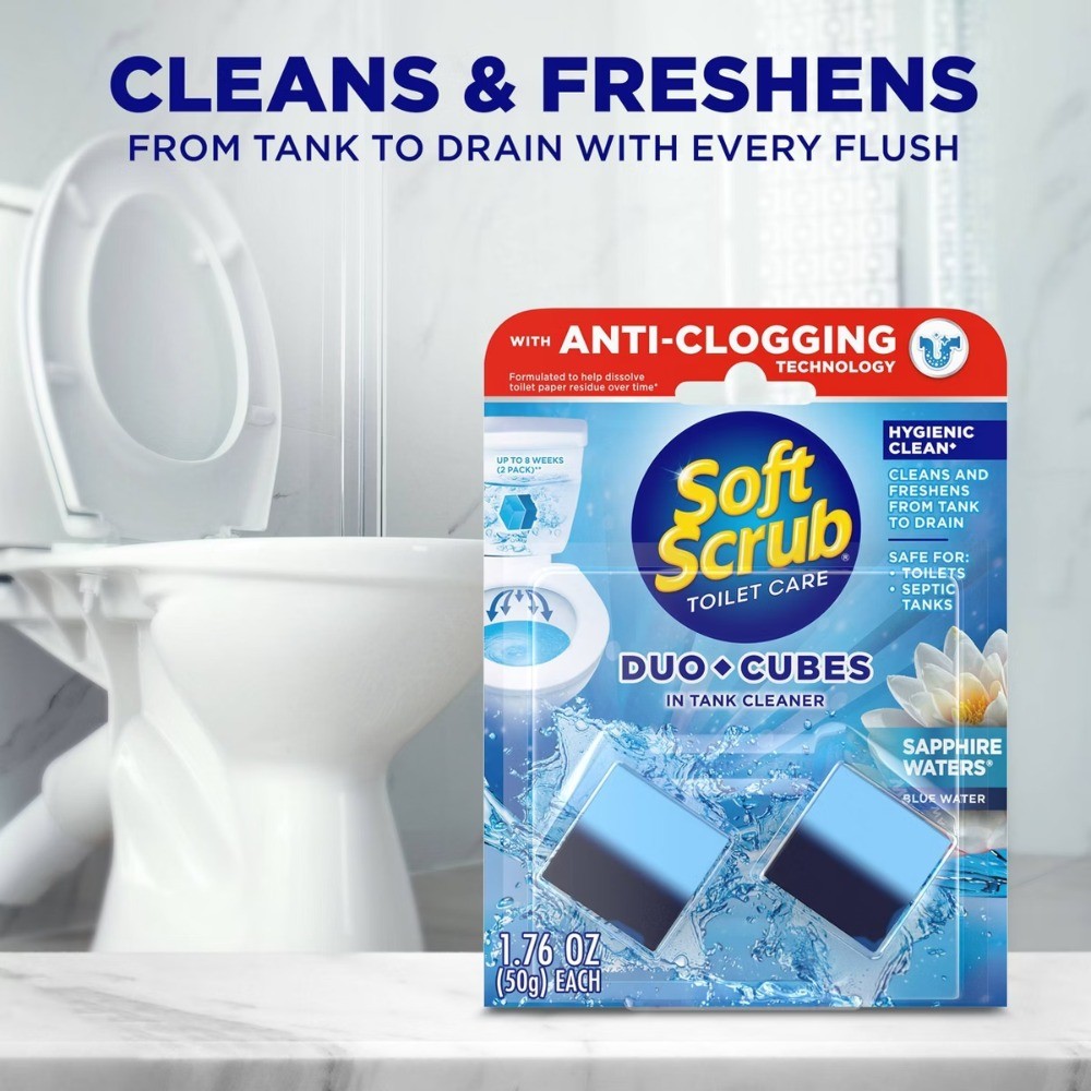 Soft Scrub Duo-Cubes Toilet Cleaner 2ct, Sapphire Waters