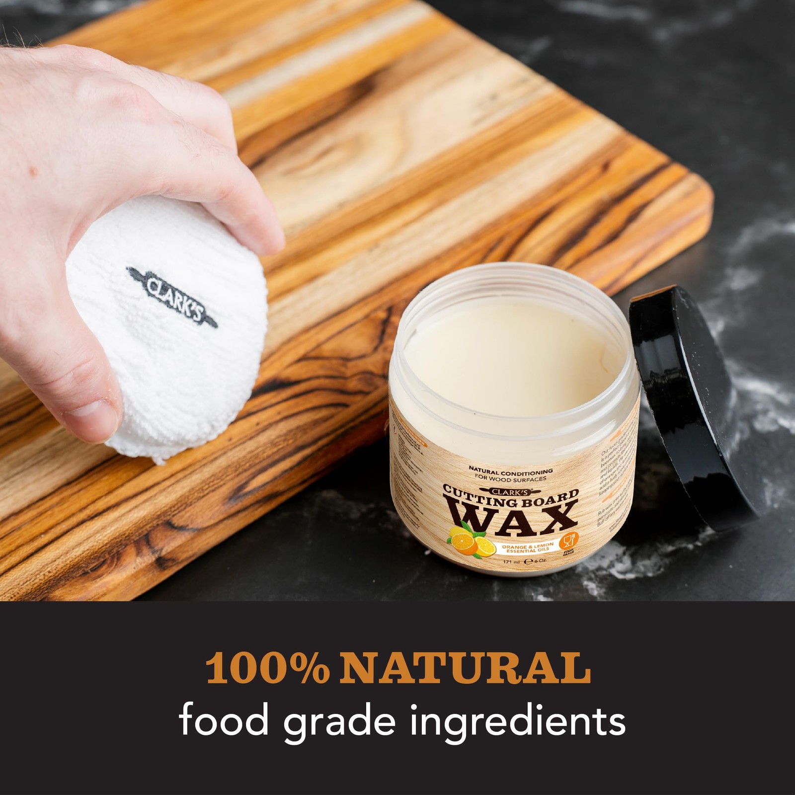 Cutting Board Wax – 2-in-1 Wood Butter & Food Mineral Oil with Beeswax – Butc…
