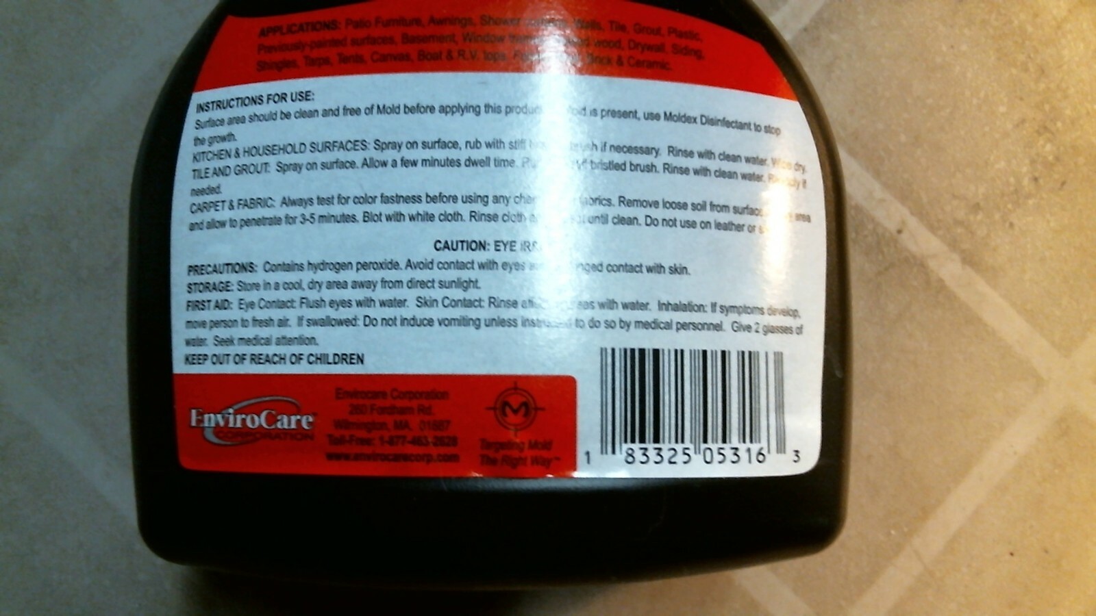 Moldex 05316 Deep Stain Remover Spray, Indoor/Outdoor, FREE SHIPPING