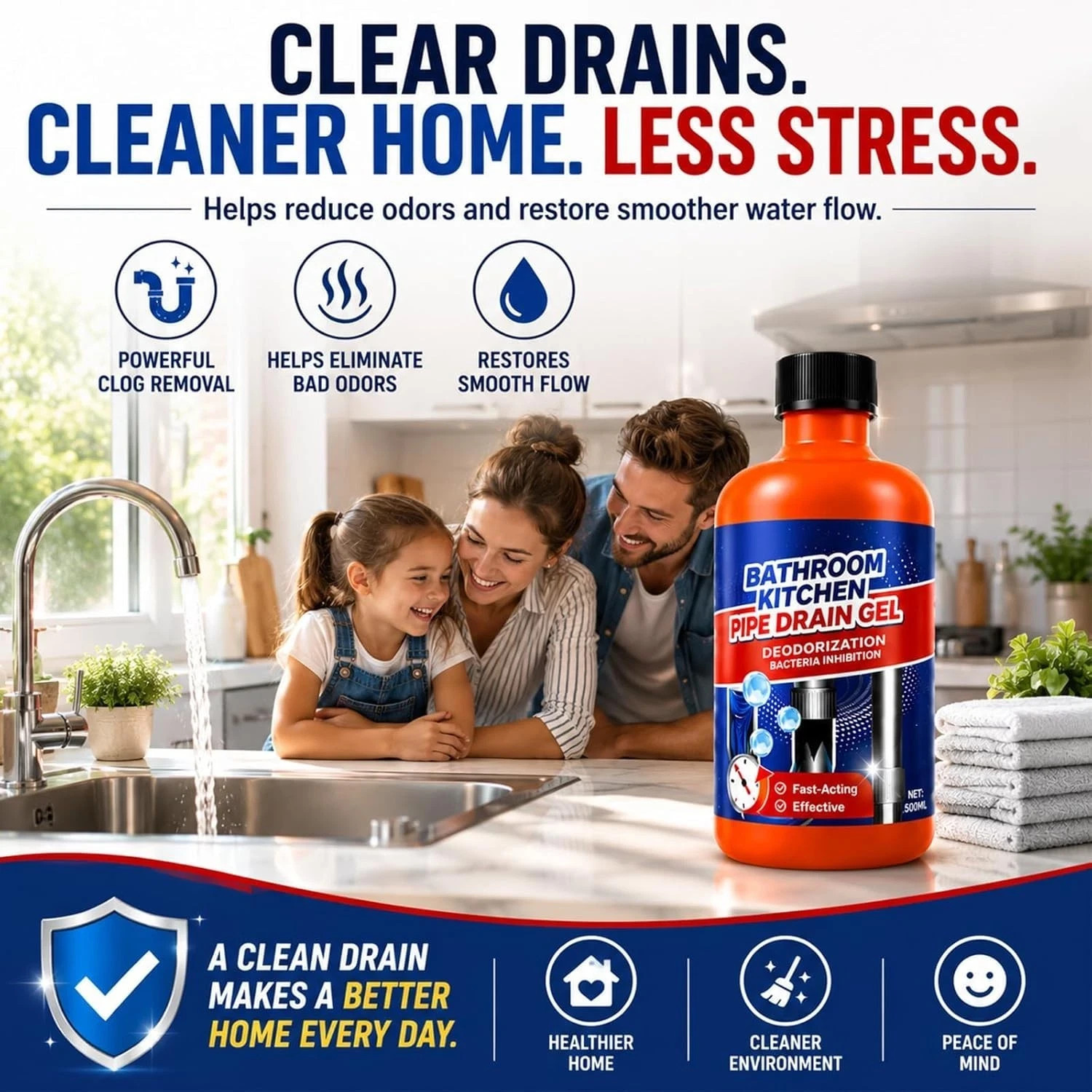 Drain Clog Remover, Liquid Plumber Drain Cleaner, Sink Cleaner, Pipe Cleaners(2
