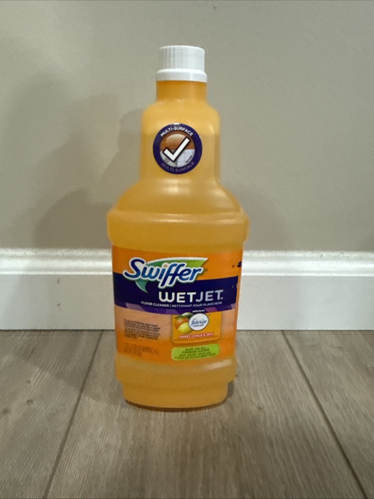 Swiffer Wet Jet Floor Refill Floor Cleaner Sweet Citrus & Zest 42.2 Fl Oz New