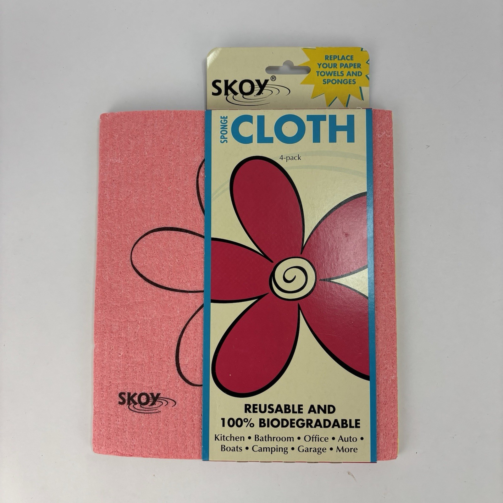 Vintage Skoy Sponge Cloth 4 Pack NEW Made In Germany