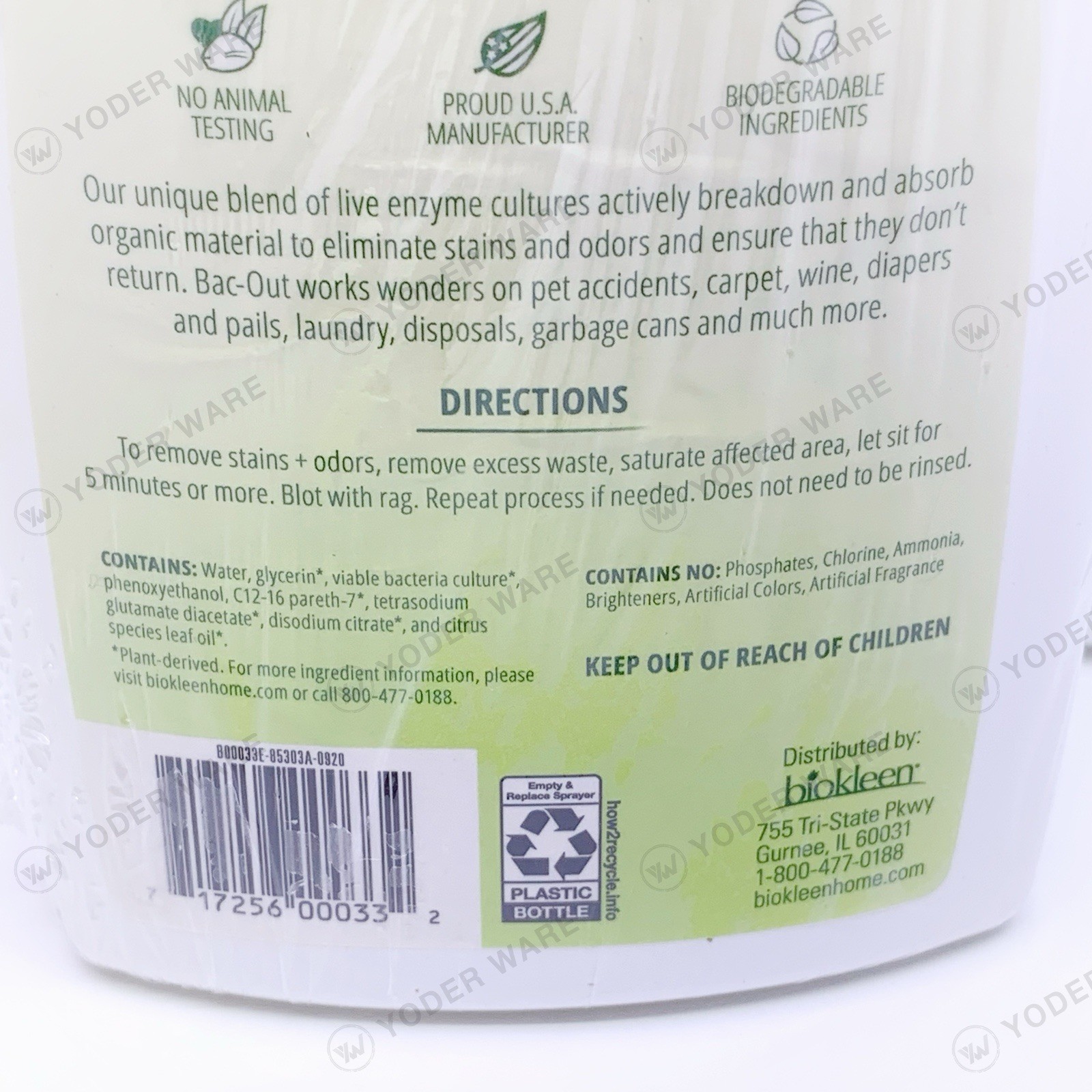 2-Pack Biokleen Bac-Out Carpet Stain + Odor Remover Lime Essence 32 fl oz Spray