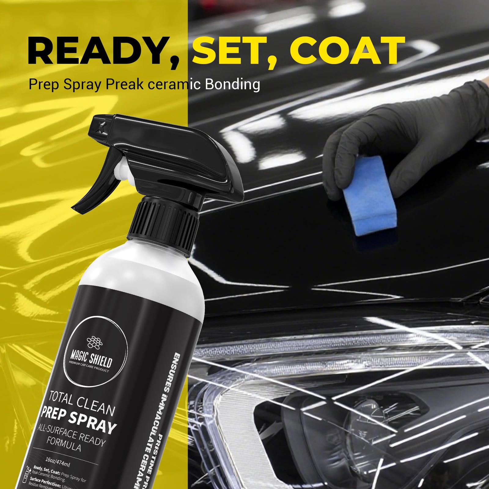 Shield Prep Spray – Must Wash After Use | Ideal for Ceramic Coating Prep | Wa…