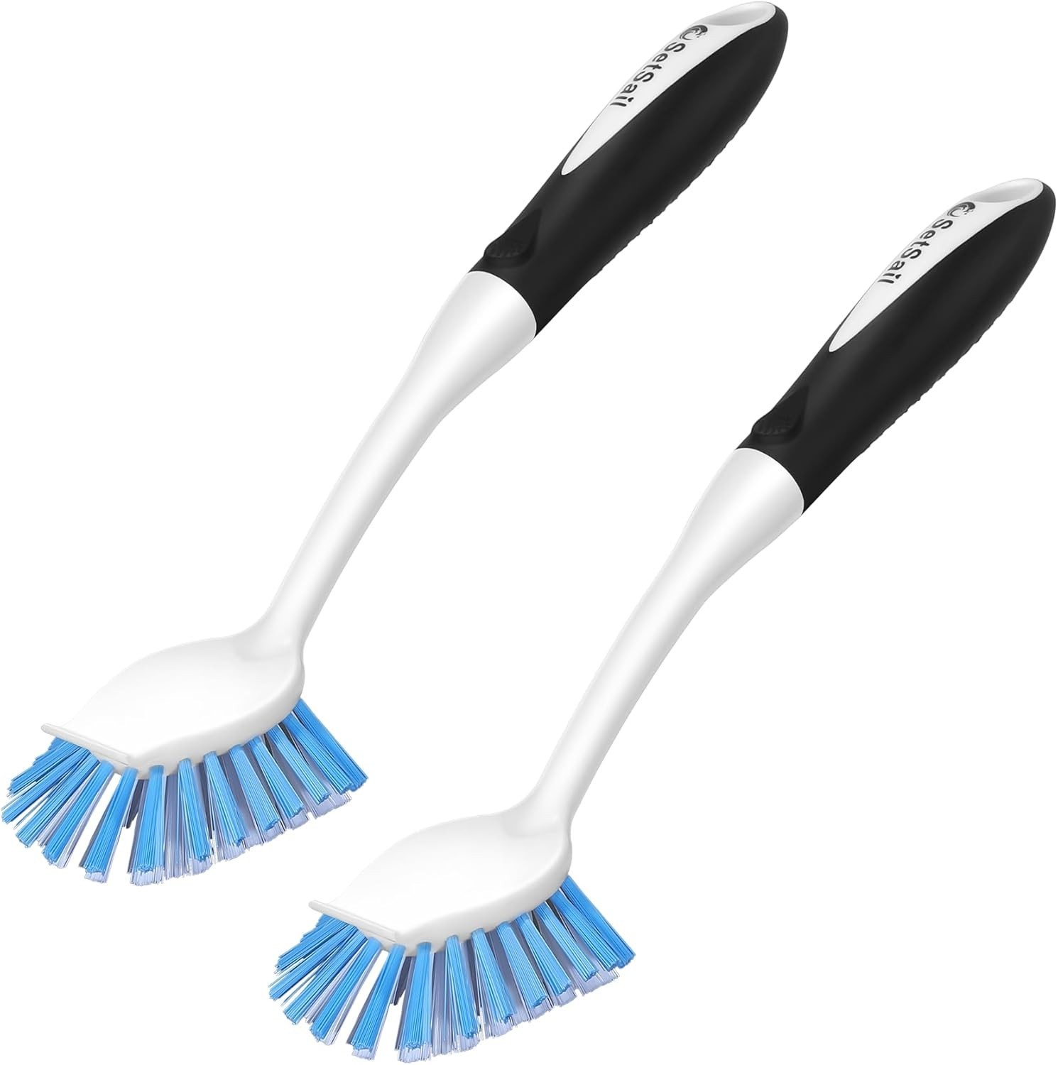 Durable 2 Pack Dish Scrubber with Non-Slip Handle – Perfect for Dishes & Pots