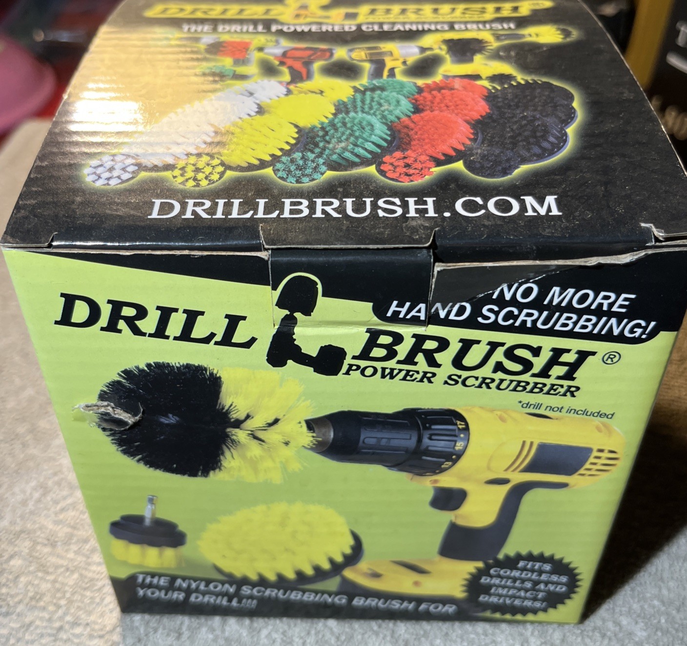 (New)Drill Brush Attachment Set for Bathroom Cleaning
