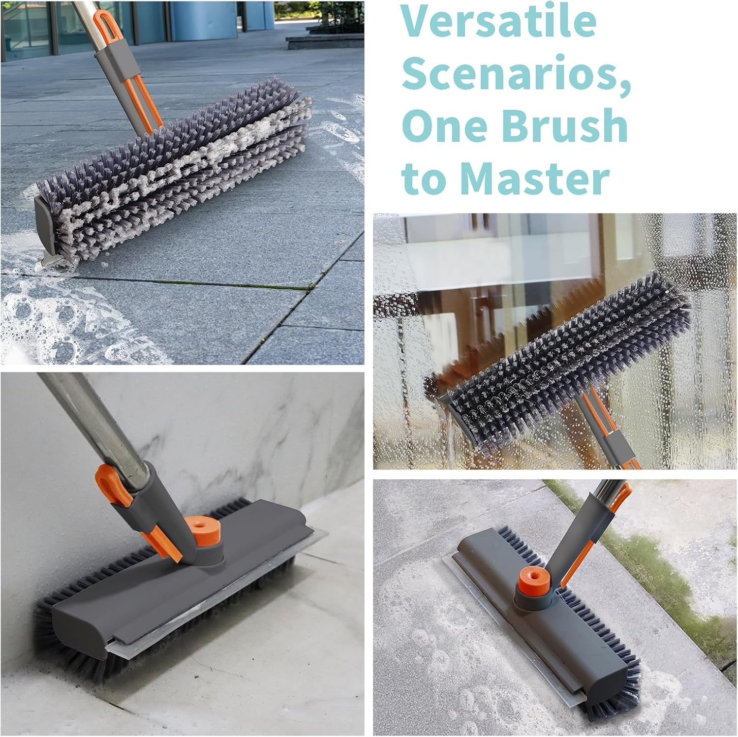 Gray Stiff Bristle Brush 2 Pack