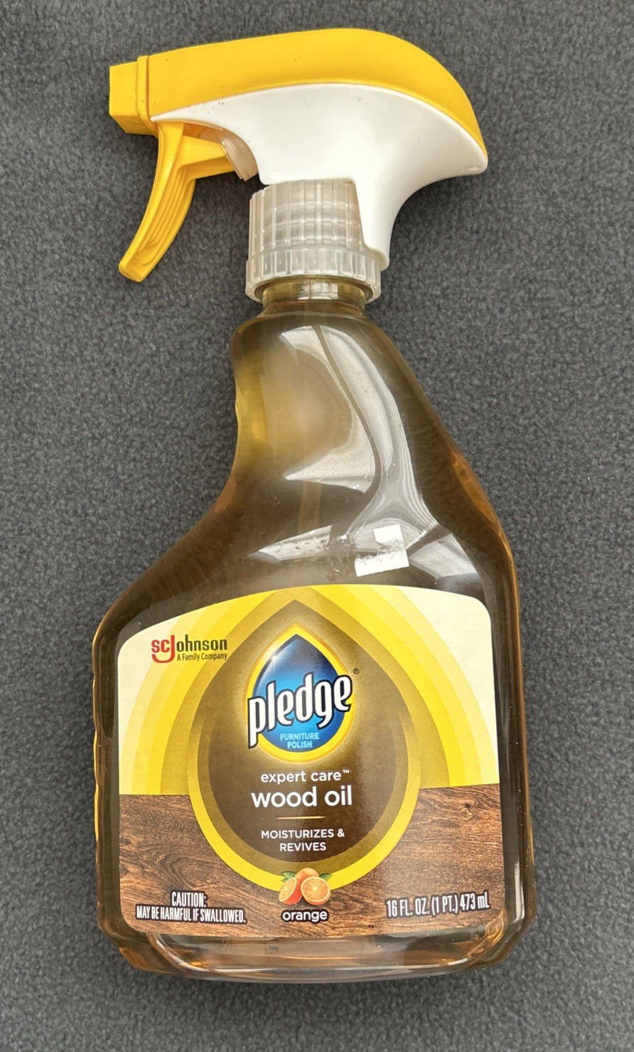 (2-Pack) PLEDGE Natural Wood Oil Furniture Conditioner RESTORING ORANGE 16 Oz