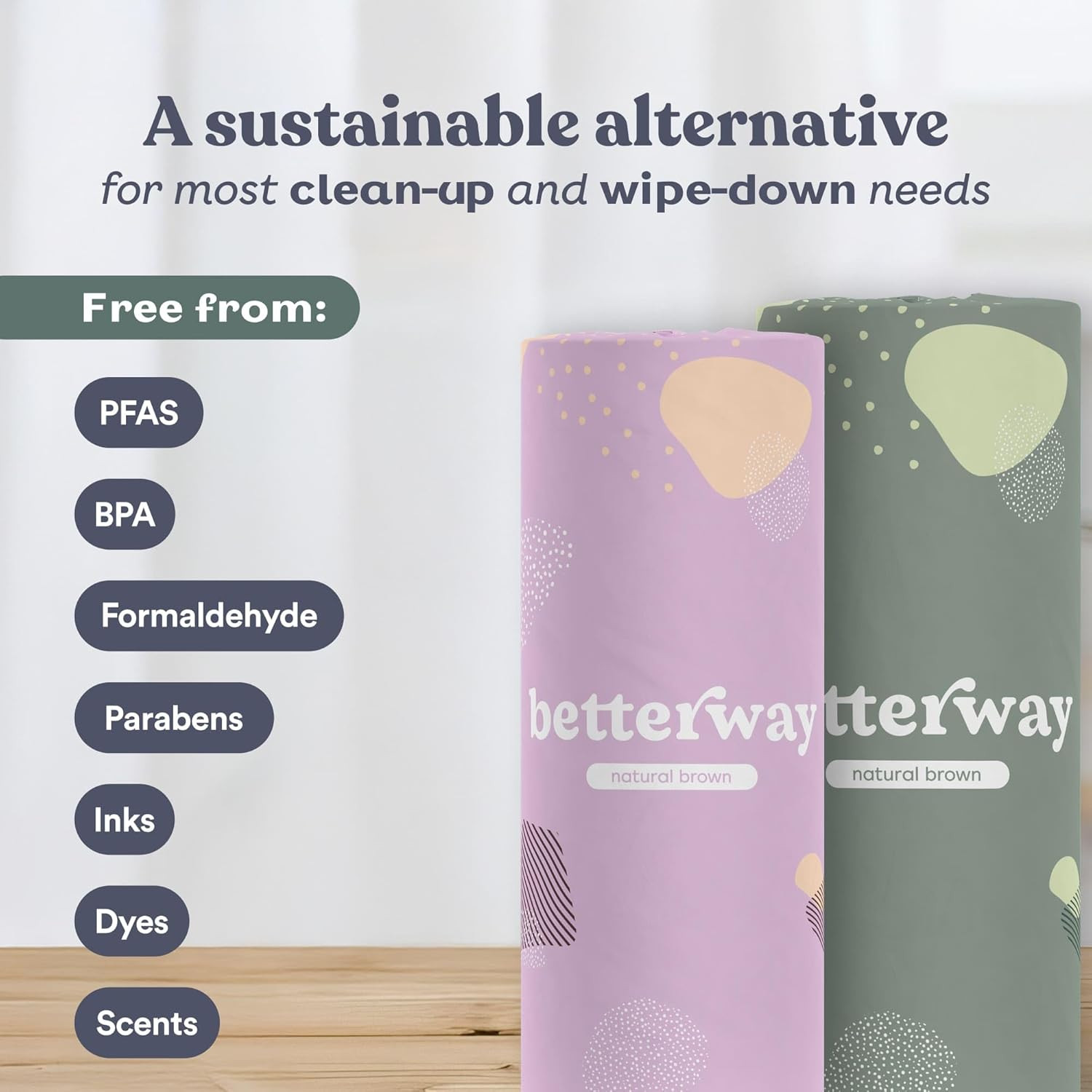 Bamboo Paper Towels 12 Pack – Unbleached, Non Toxic, PFAS Free – 140 Sheets/Roll
