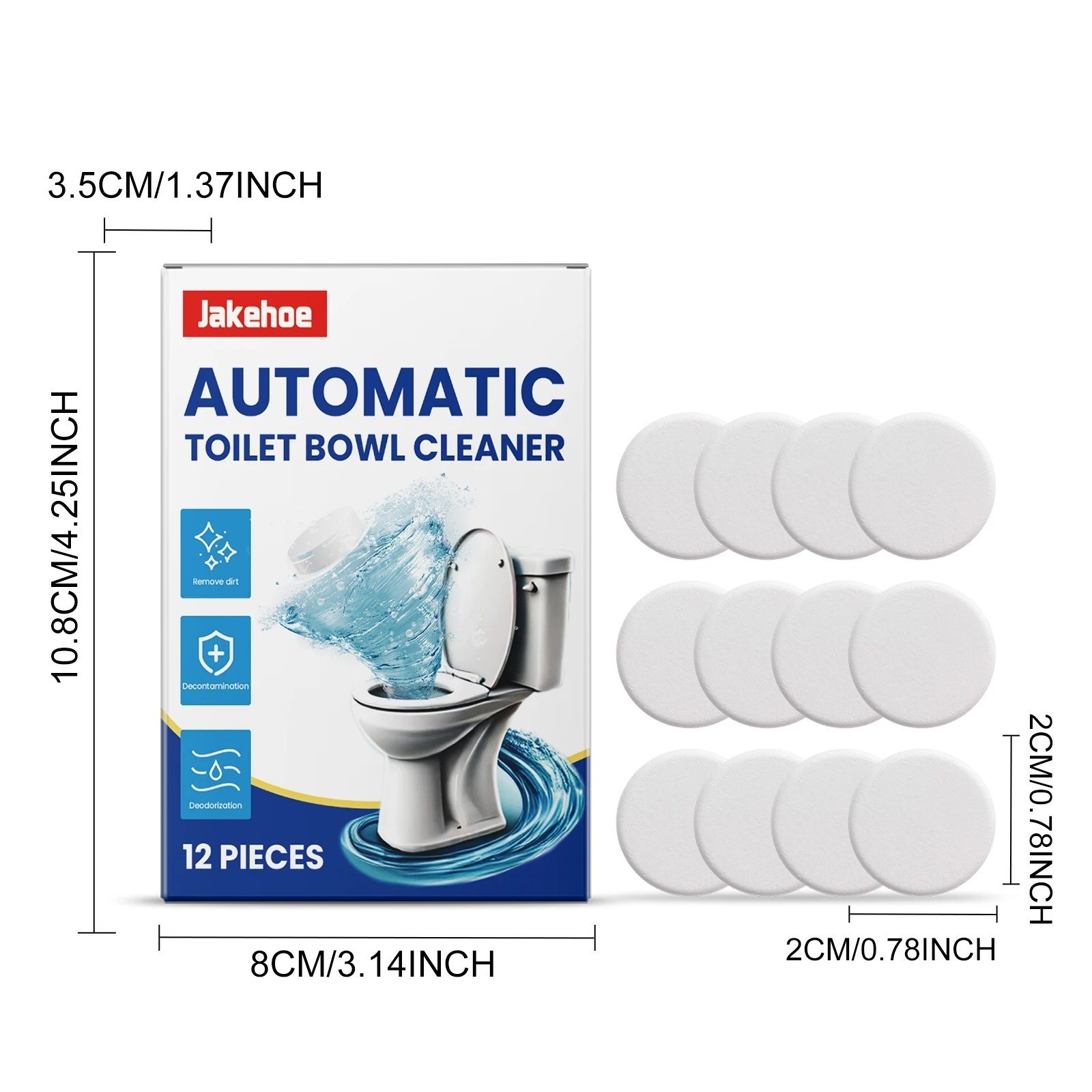Disposable Toilet Bowl Cleaners (12-120 Tablets) Odor Eliminator, Fresh Scent