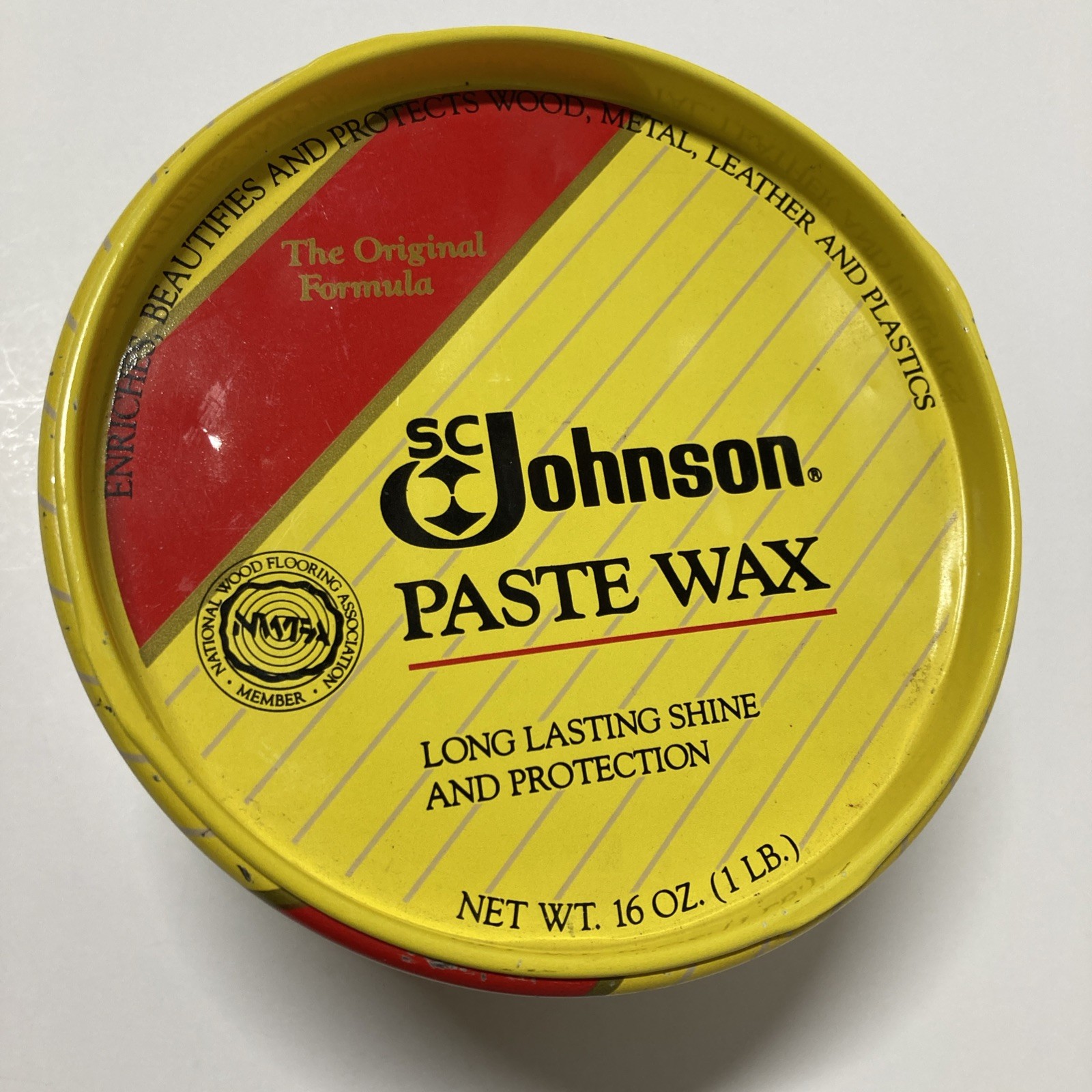 SC Johnson Wood Paste Wax Original Formula 16 oz Long Lasting Shine 85% Full