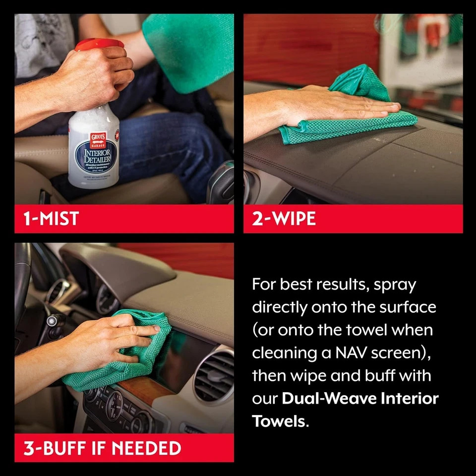 Griot’S Garage Interior Detailer, Light-Duty Car Cleaner for All Surfaces, Inclu