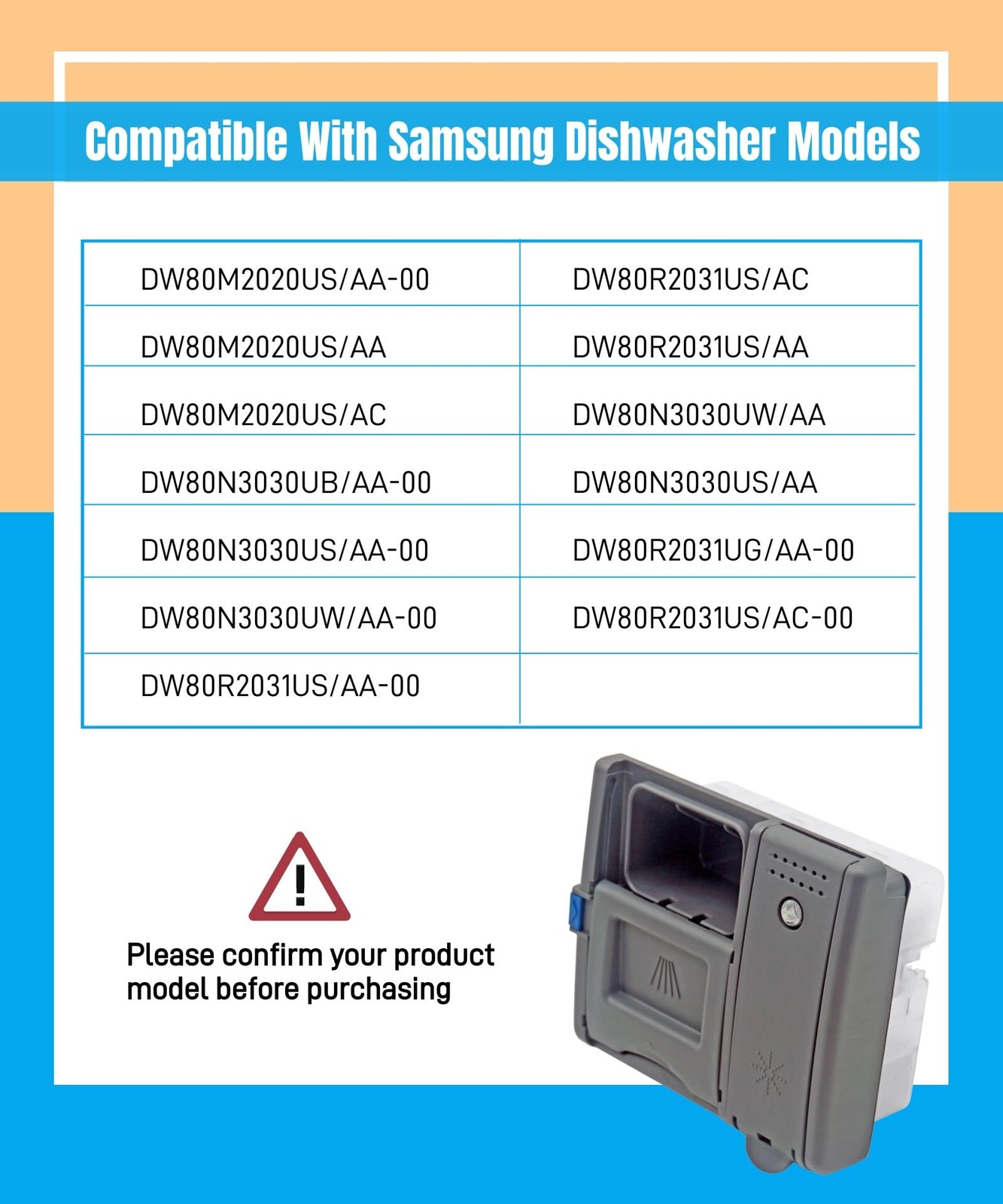 Dishwasher Detergent Rinse Aid Dispenser Replacement For Samsung Dishwashers 1 P