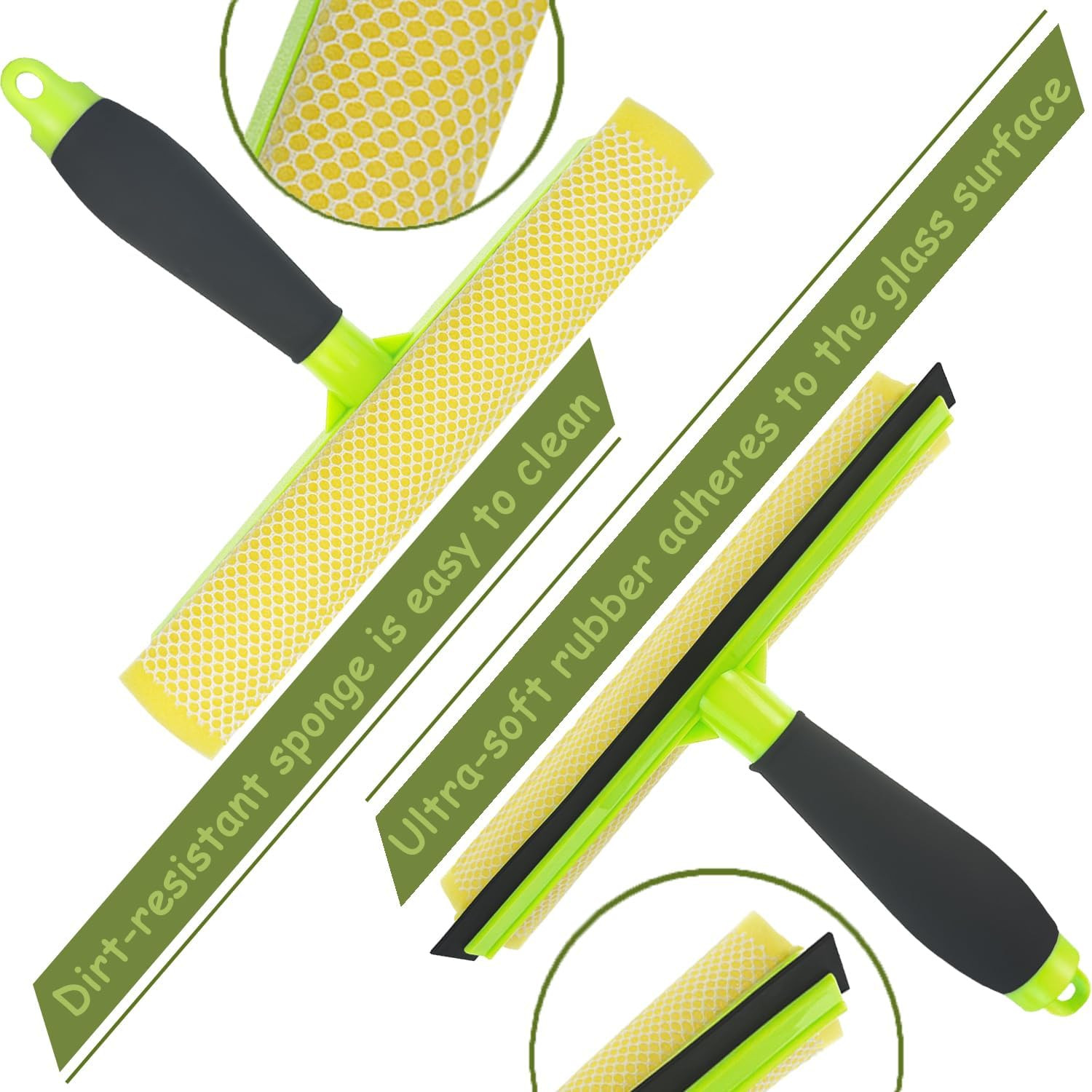 Shower Squeegee Window Squeegee Cleaner for Shower Doors Glass, 2 in 1 Window