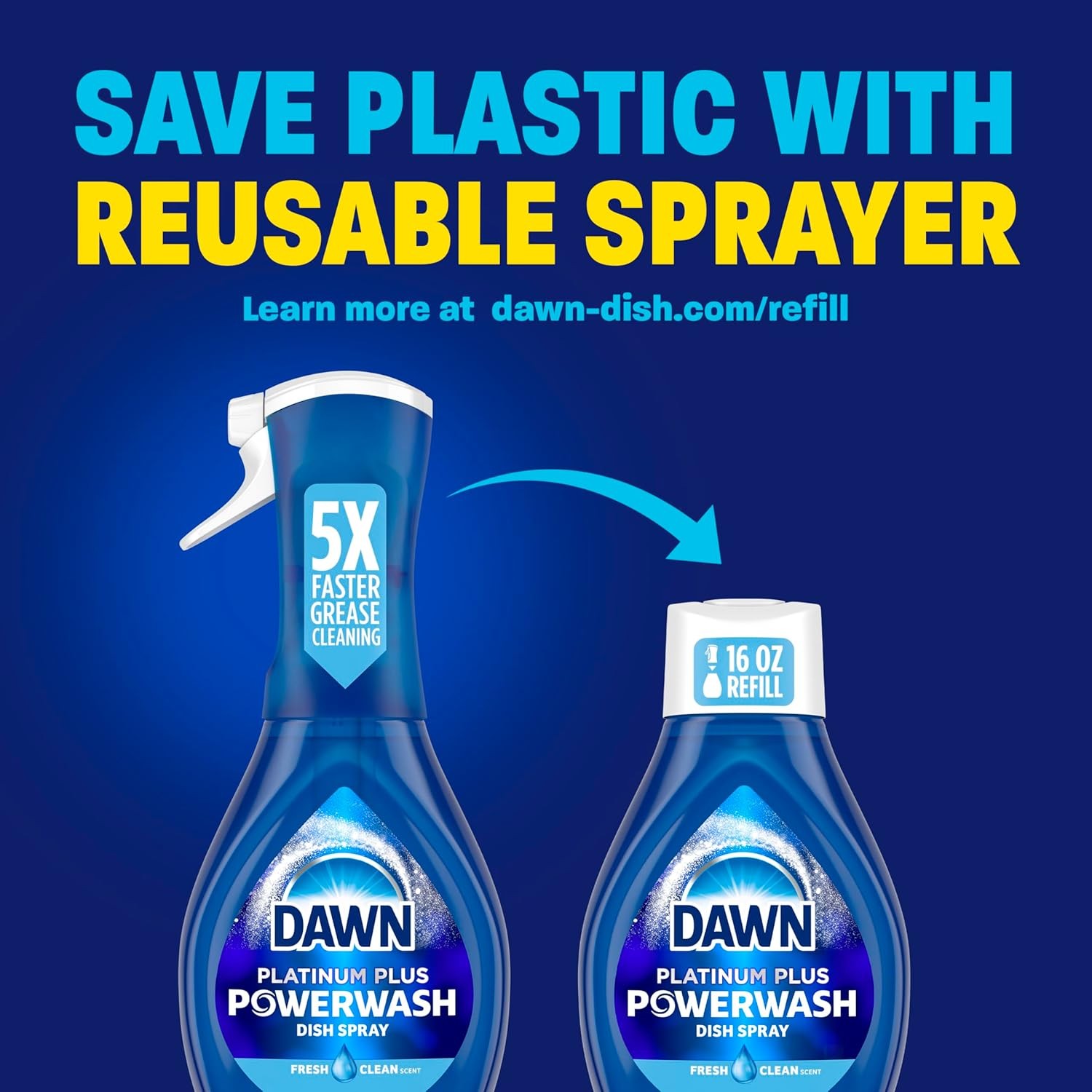Dawn Platinum Powerwash Dish Spray Fresh Scent 16 fl oz