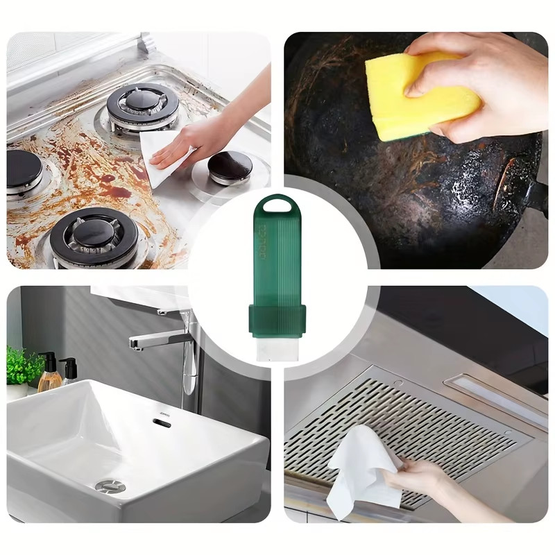 1Pc Reusable Stain Remover Eraser Kitchen Faucet Lime Eraser Bathroom Glass Stai