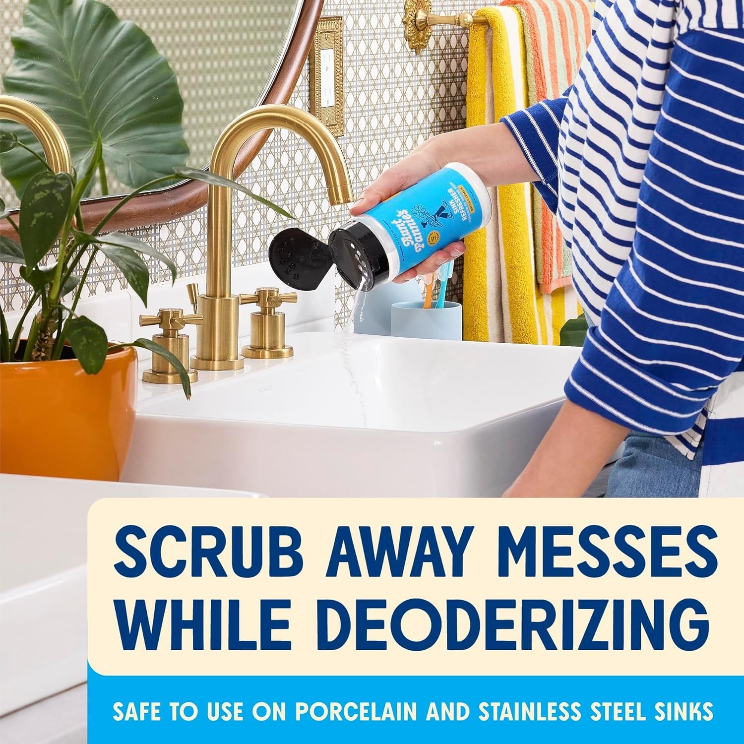 Lemon Powder Sink Refresher & Odor Eliminator – 16 oz Natural Cleaning Delight