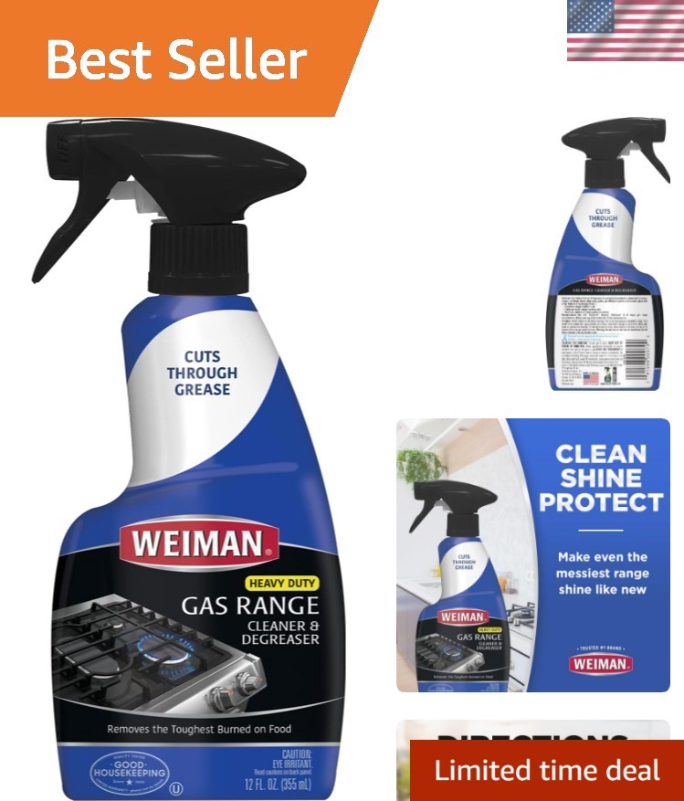 Gas Range Cleaner Degreaser Spray Lemon Stovetop Grill Cooktop Shine