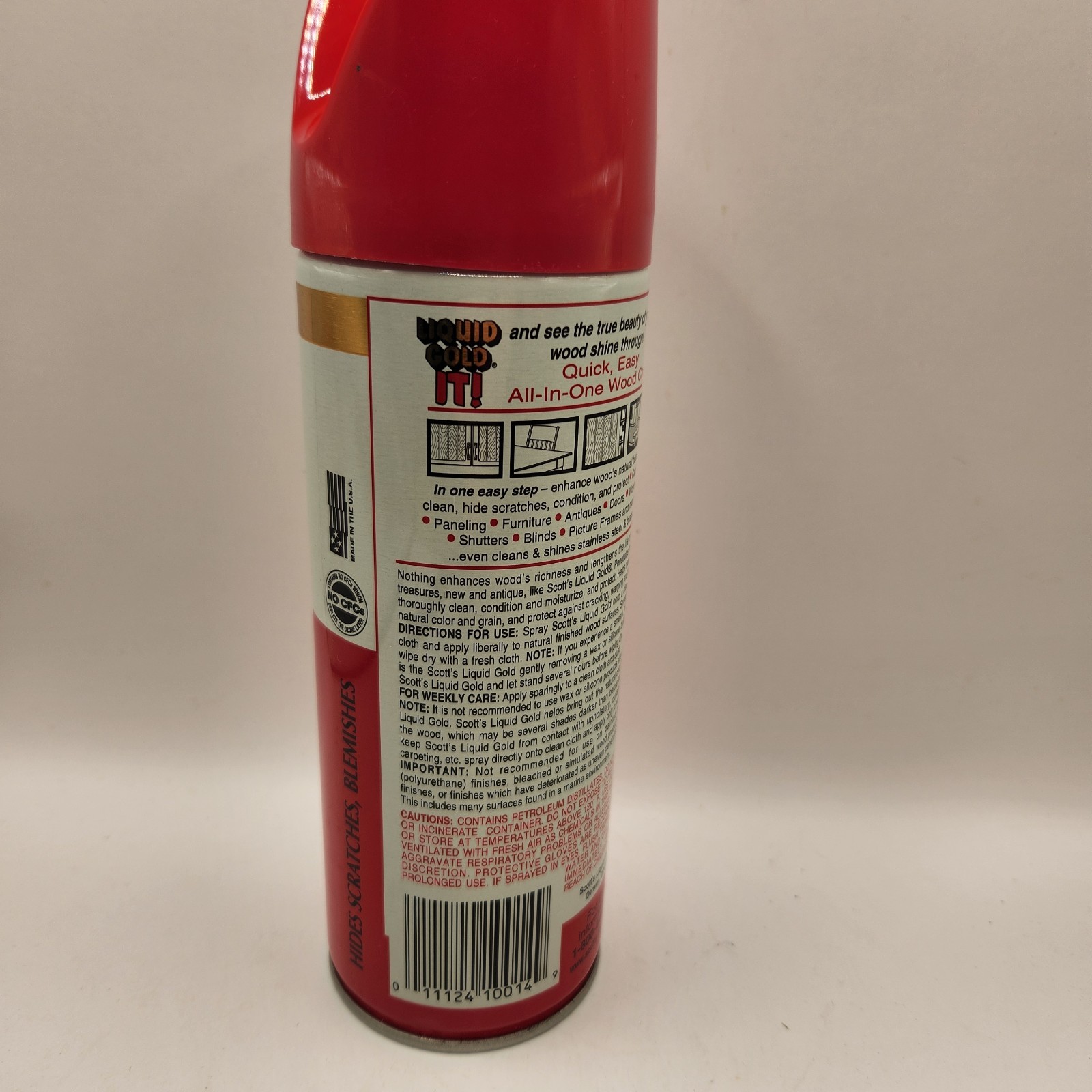 Vtg Scott’s Liquid Gold Wood Cleaner Shiner & Preservative Original 12 oz 90%