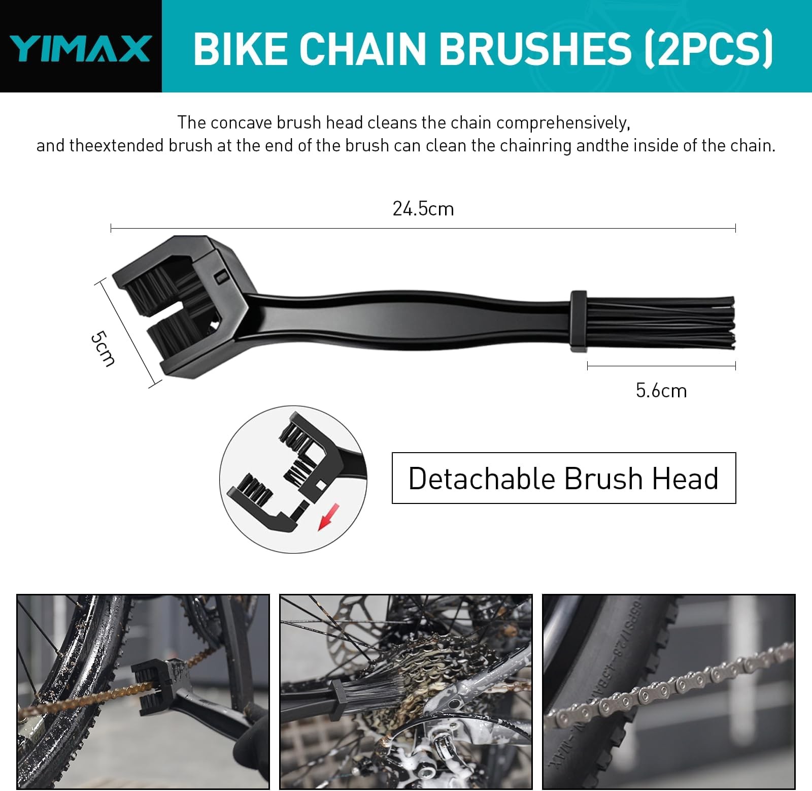 Bike Chain Cleaner Set, Bicycle Cleaning Kit Chain Lube and 500ml Cleaning Sp…