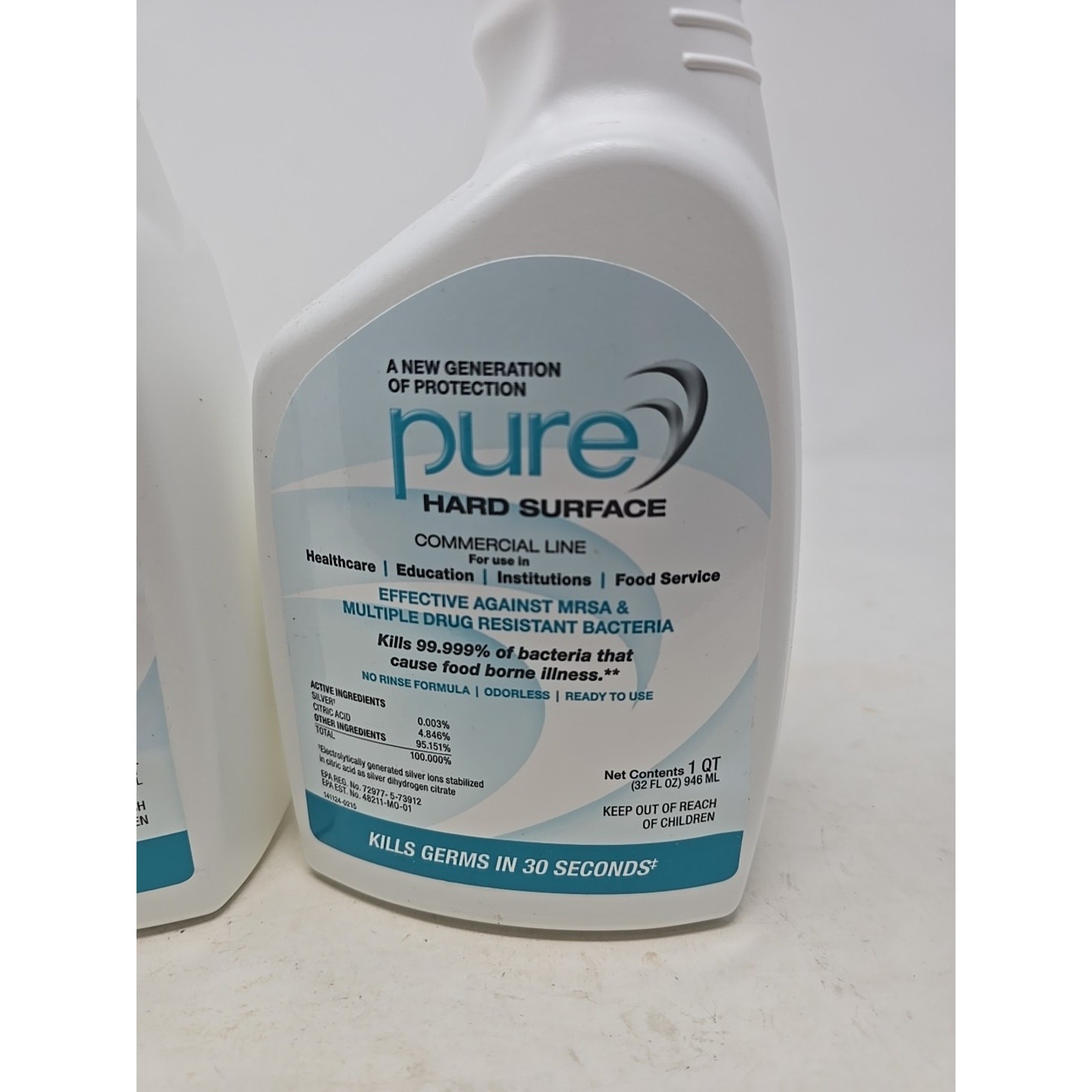 2- PURE Hard Surface Commercial line ,each 32 oz