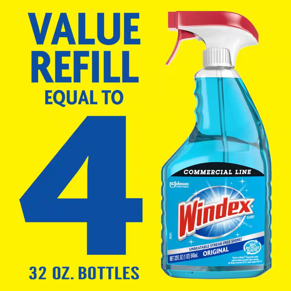 2-Pack Combo 128 Oz. Commercial Original Glass Cleaner Refill