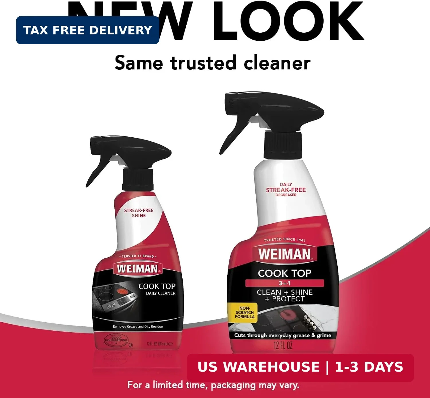 Weiman 2-Pack Cooktop Cleaning Spray & Microfiber Cloth – Cooktop & Oven Cleaner