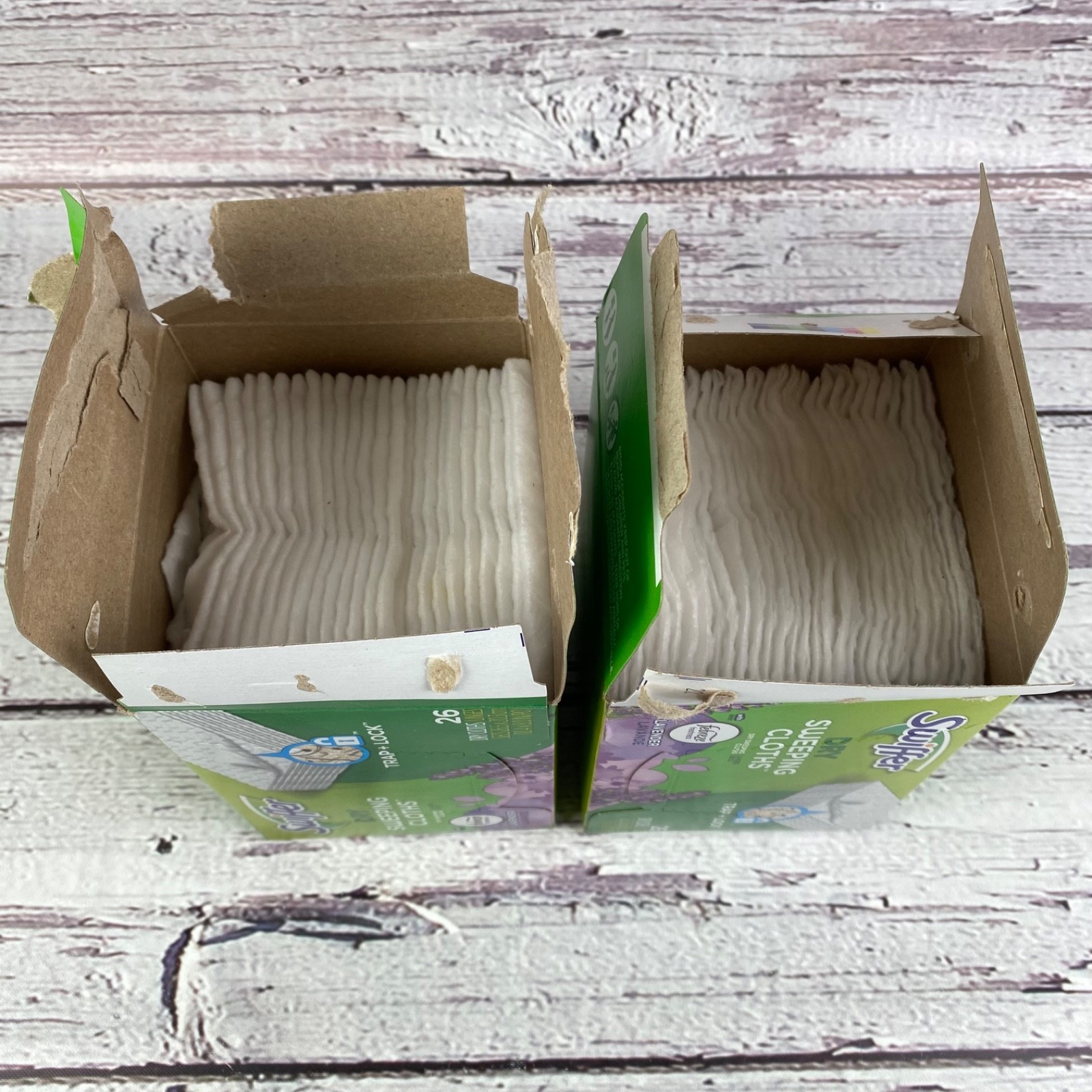 Swiffer Dry Sweeping Cloths Febreze Lavender Scent Lot of 2 Open Box ~40 Cloths
