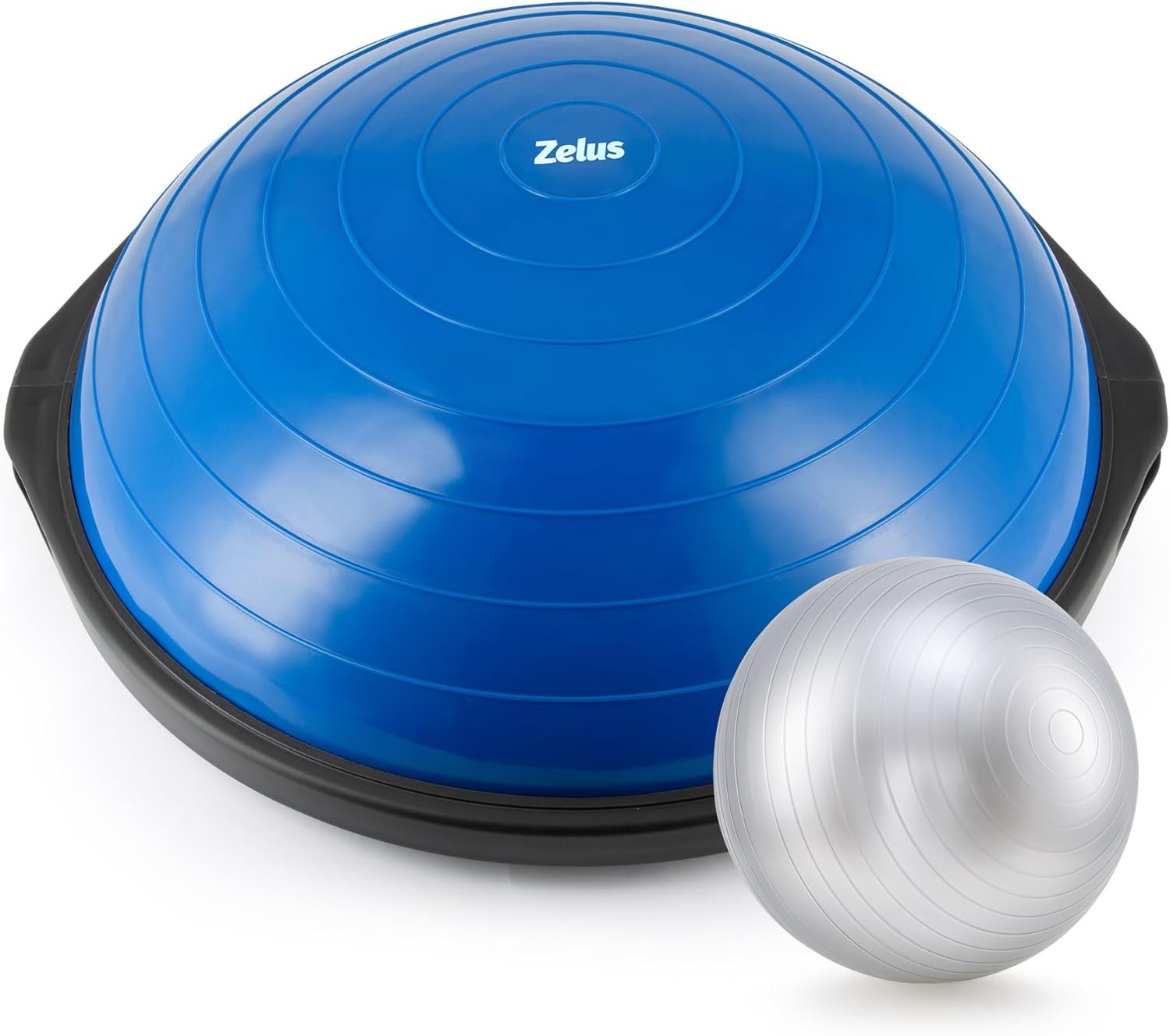 ZELUS 25in. Balance Ball | 660lb Inflatable Half Exercise Ball Wobble Board Ba