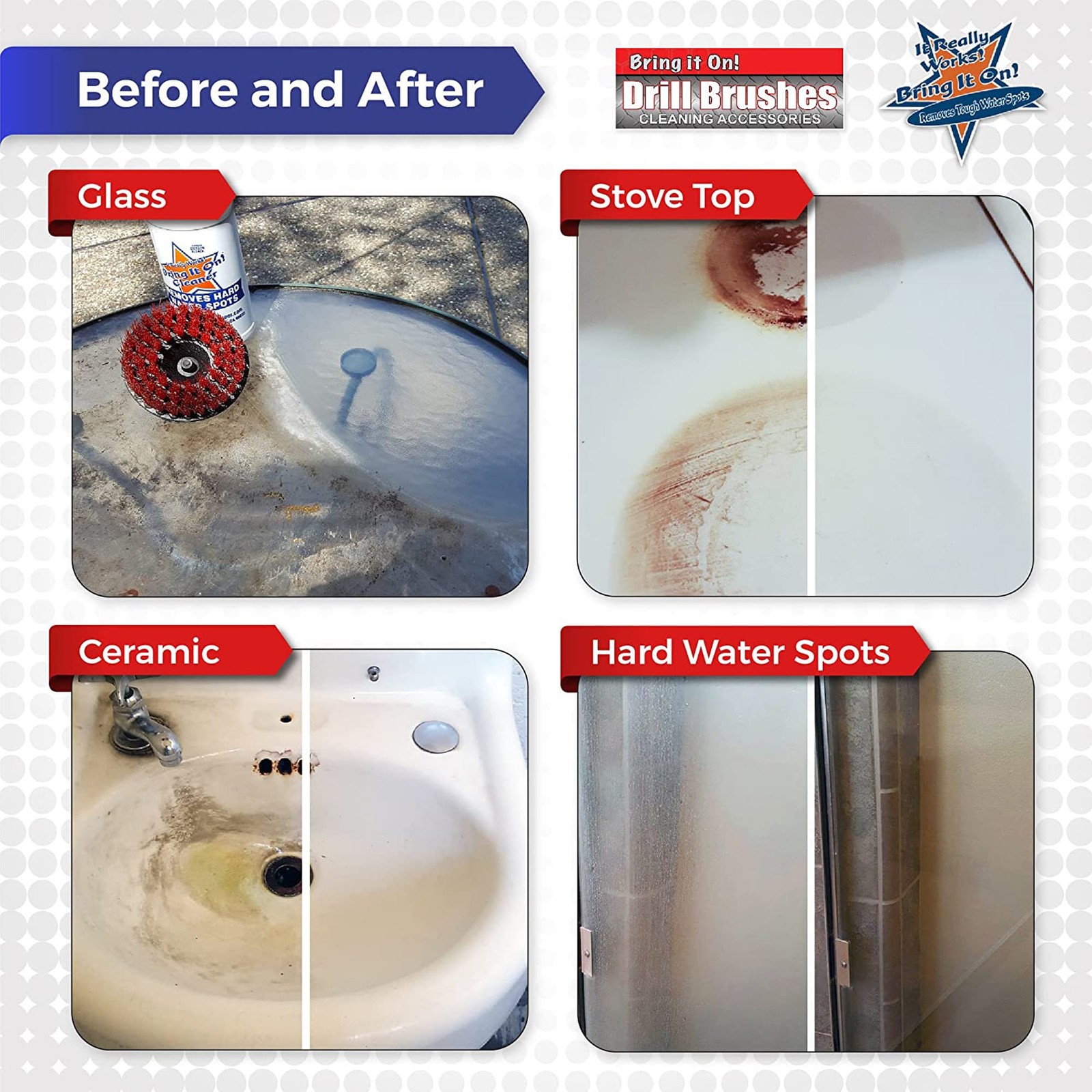 Hard Water Stain Remover 16oz – Protector for Glass & Tile