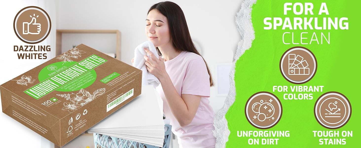 Laundry Deternt Sheets – Fresh Scent – Zero Waste, Plastic Natural