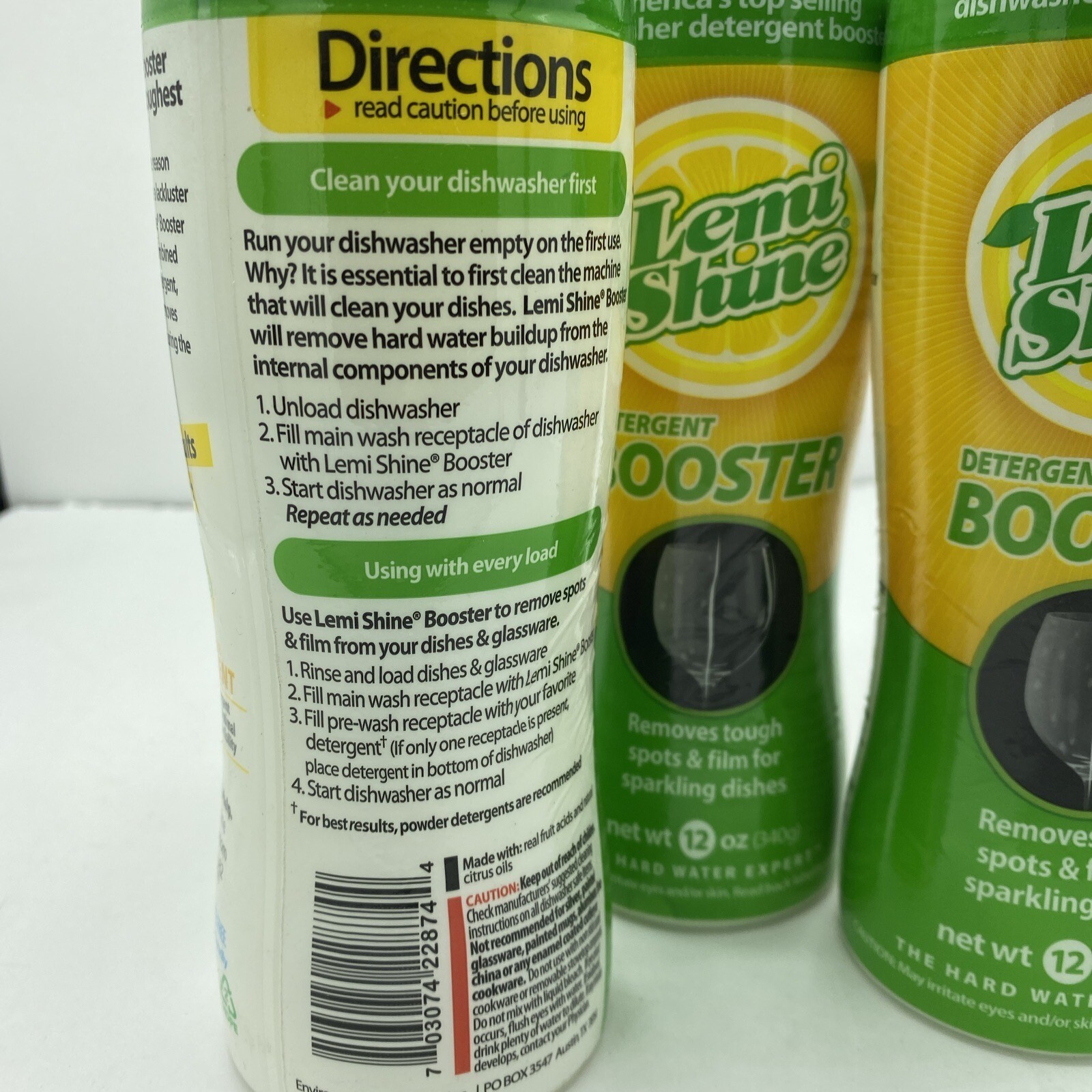 4 Lemi Shine Dish Detergent Booster 12 Oz Each ~ New, Free Shipping