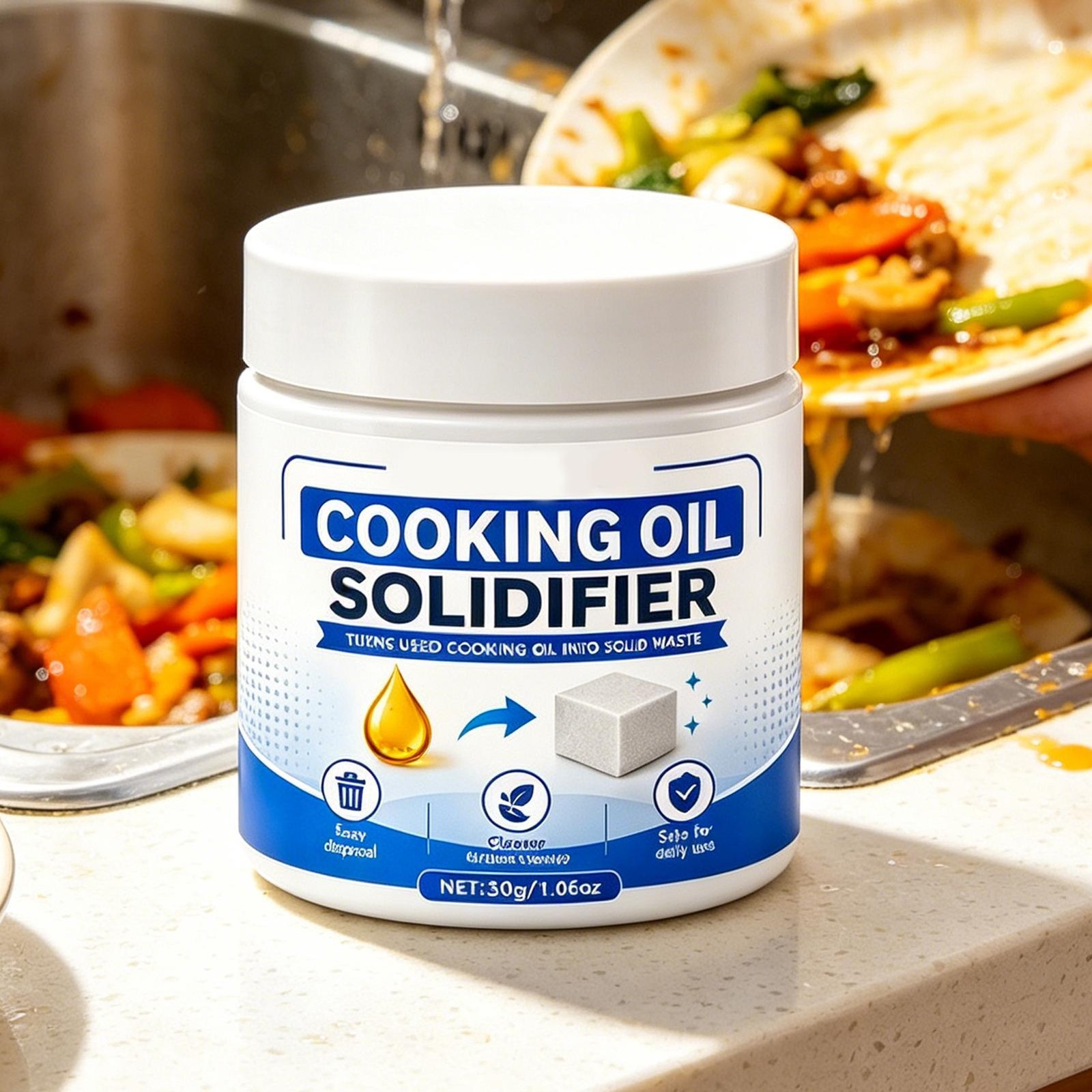 Instant Solidification Cooking Oil Solidifier, Cooking Oil Solidifier Powder, Gr