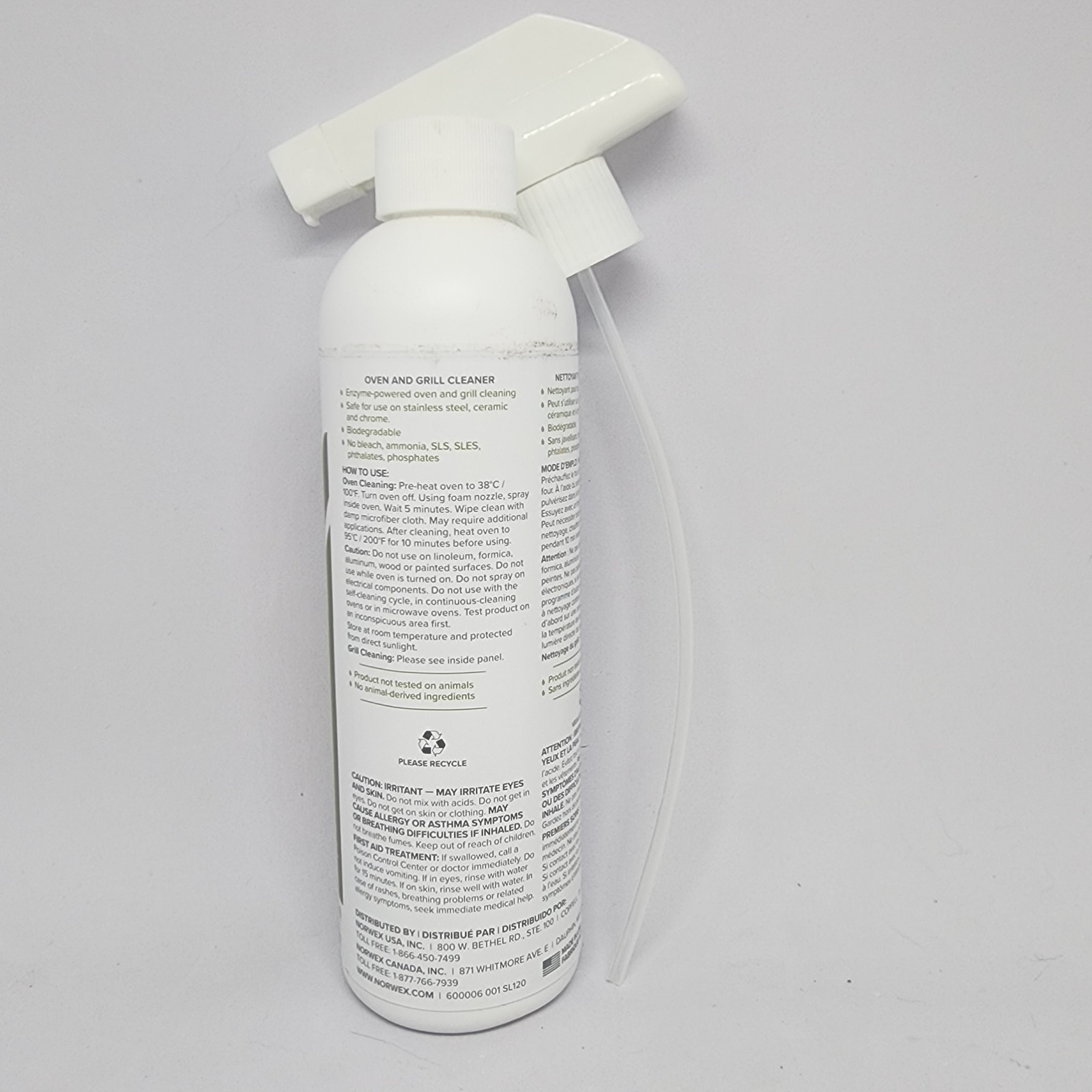 Norwex Oven and Grill Cleaner 1102- WITH Spray Nozzle 355ml 12 OZ FOUR Et Gril..