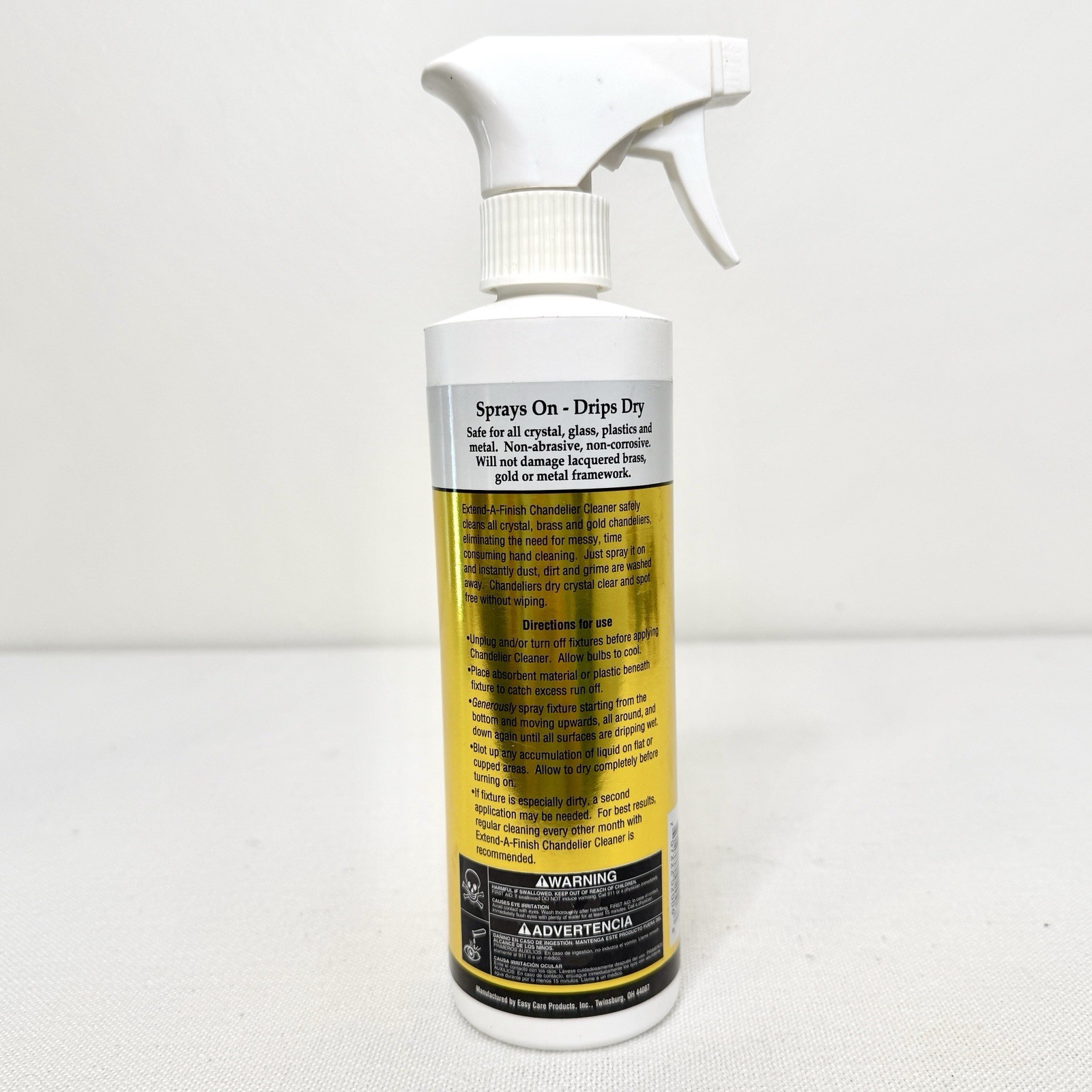 Vintage Extend A Finish Chandelier Cleaner 16oz Drip Dry Glass Crystal Spray 95%