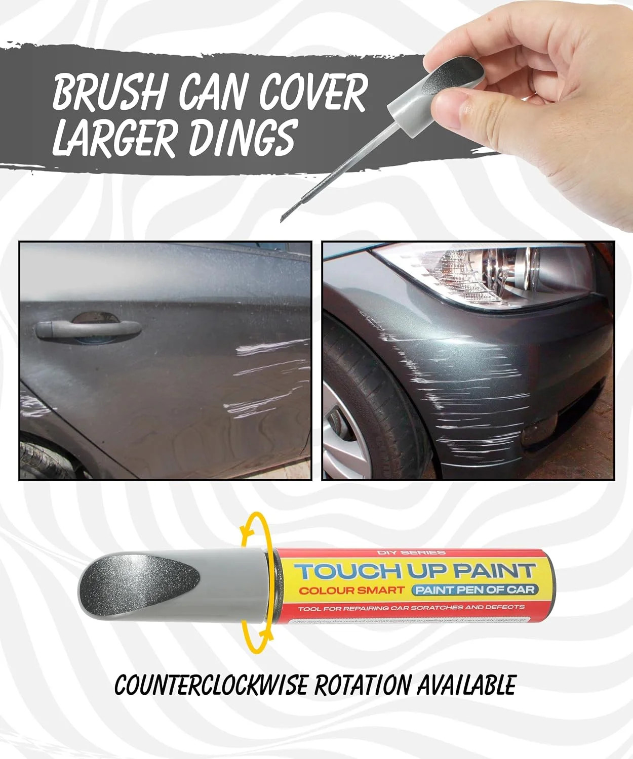 Car Scratch Repair, Scratch Remover for Vehicles, Scratch Paint Pe Color: Gray