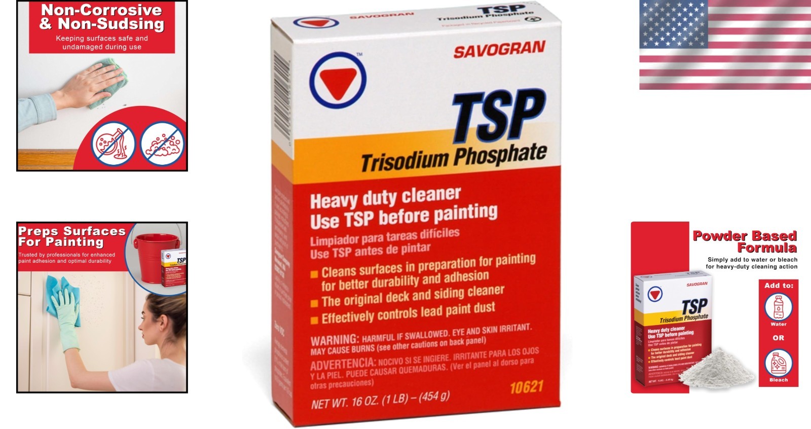 16oz Heavy-Duty Trisodium Phosphate Cleaner for Paint Preparation & Surface Prep