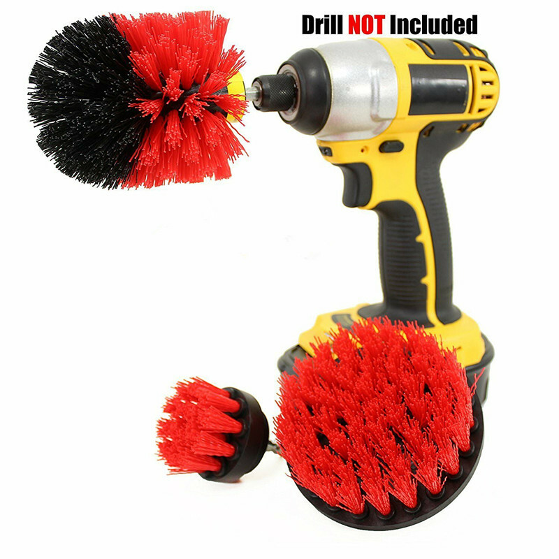 Drill Brushes Set 3pcs Tile Grout Power Scrubber Cleaner Spin Tub Shower Wall