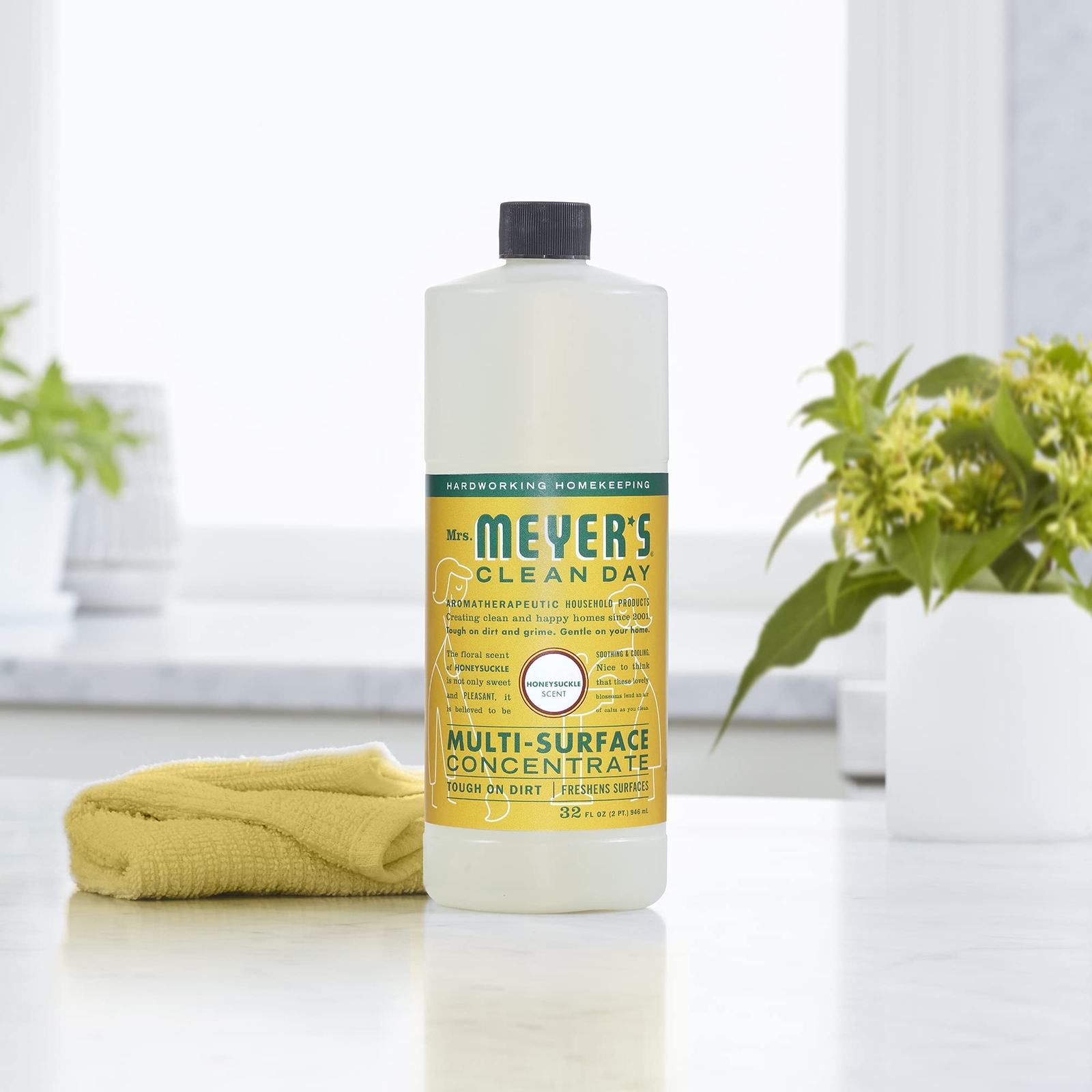 Mrs Meyer’s Clean Day Honeysuckle Multi Surface Cleaner Pack of 2 32 Fl Oz