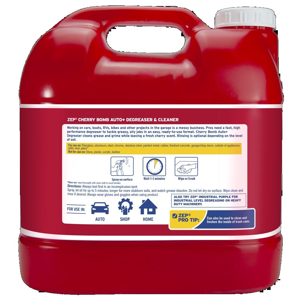 Cherry Bomb Automotive Degreaser, 2.5 Gallons, for Auto/RV/Boat, Garage and Home