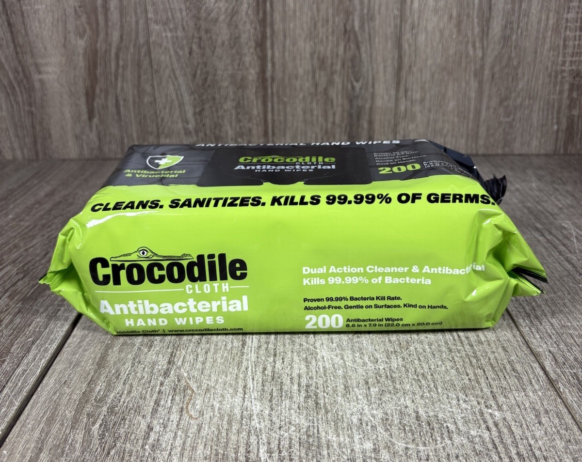 Crocodile Cloth Hand Wipes Cleans Cloths (8.6″ x 7.9″) – 1 Pack of 200