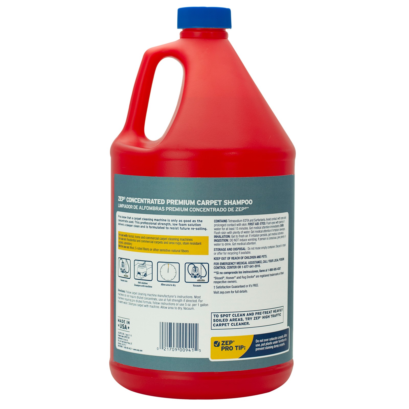 Zep Premium Carpet Cleaner Shampoo – 1 Gallon (Case of 2) ECZUPXC1282