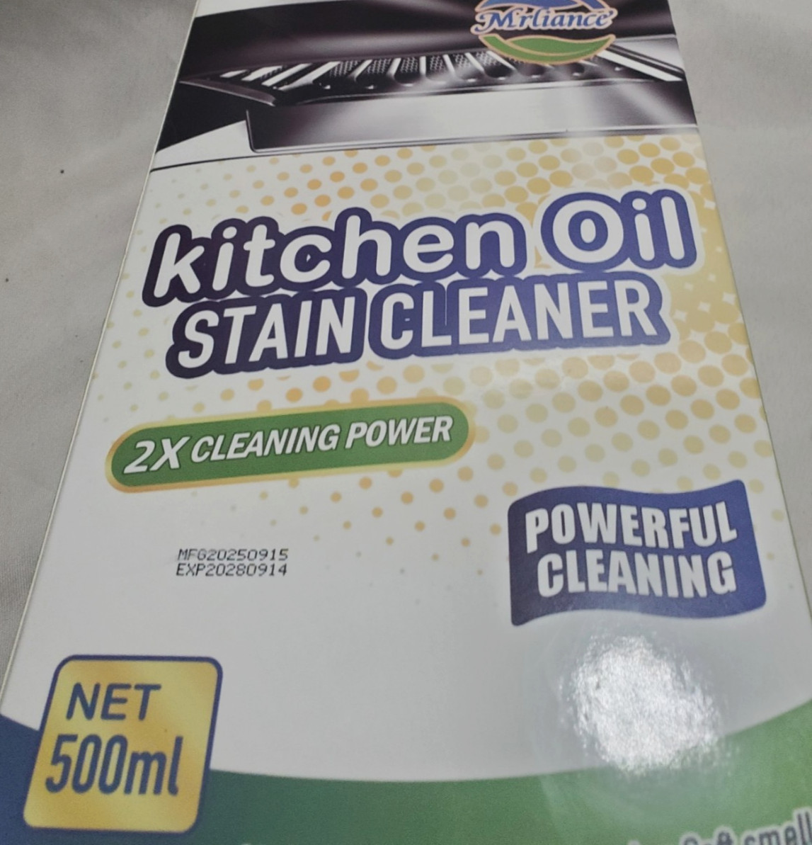 500ml Mrliance Kitchen Heavy Duty Oil Stain Cleaner 10s Degreasing Power exp9/28