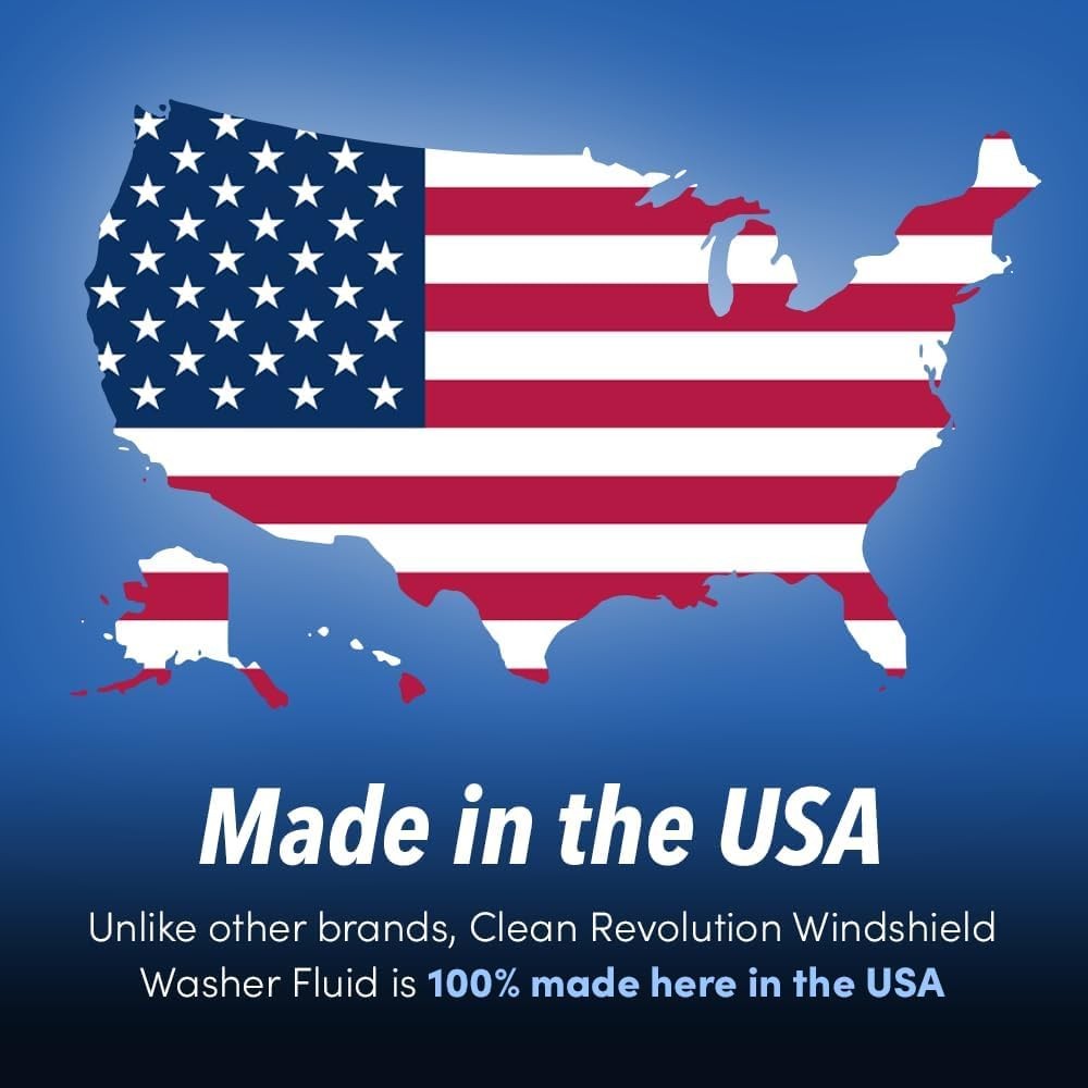 Clean Revolution EV Windshield Washer Fluid, 128oz 2Pack, 100% MethanolFree, …