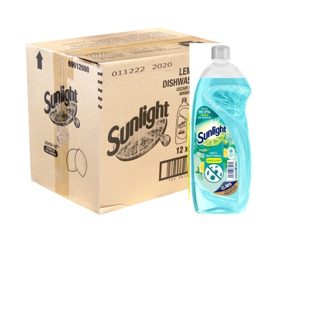Sunlight Dishwash Liquid Instant Degreasing Tech 800ml Variant – 12 Bottles