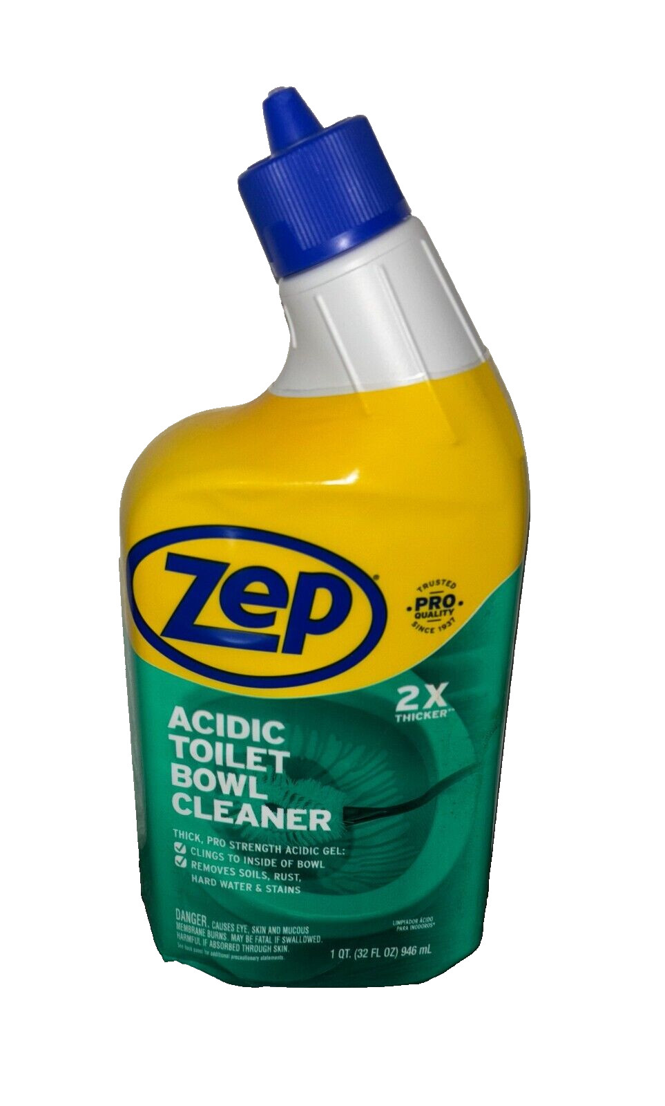 Zep Acidic Toilet Bowl Cleaner – Wintergreen Scent – 1qt (32fl oz)