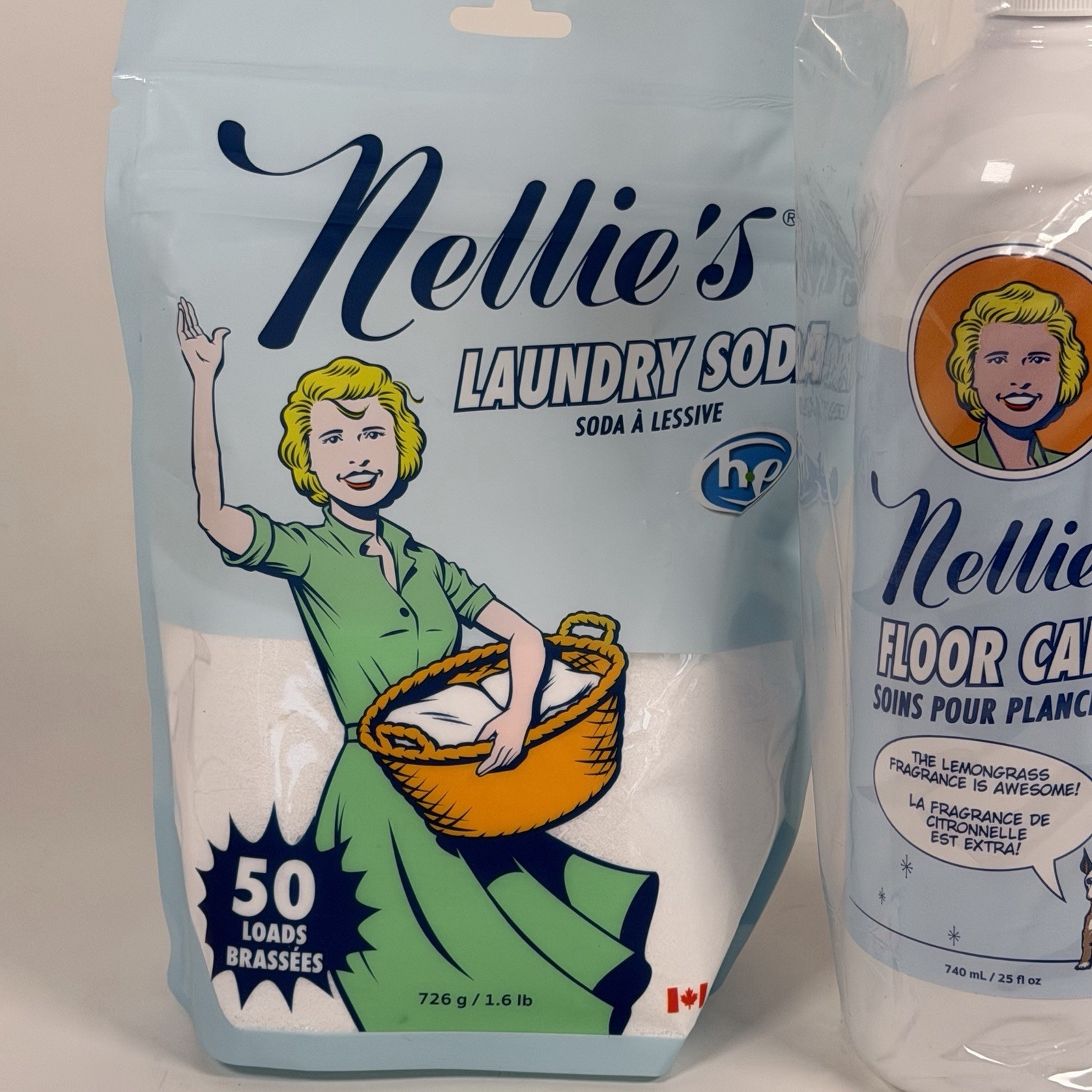 Nellie’s Laundry Soda & Floor Cleaner For Wow Mop (50 Loads, 25Fl oz) NEW Lot