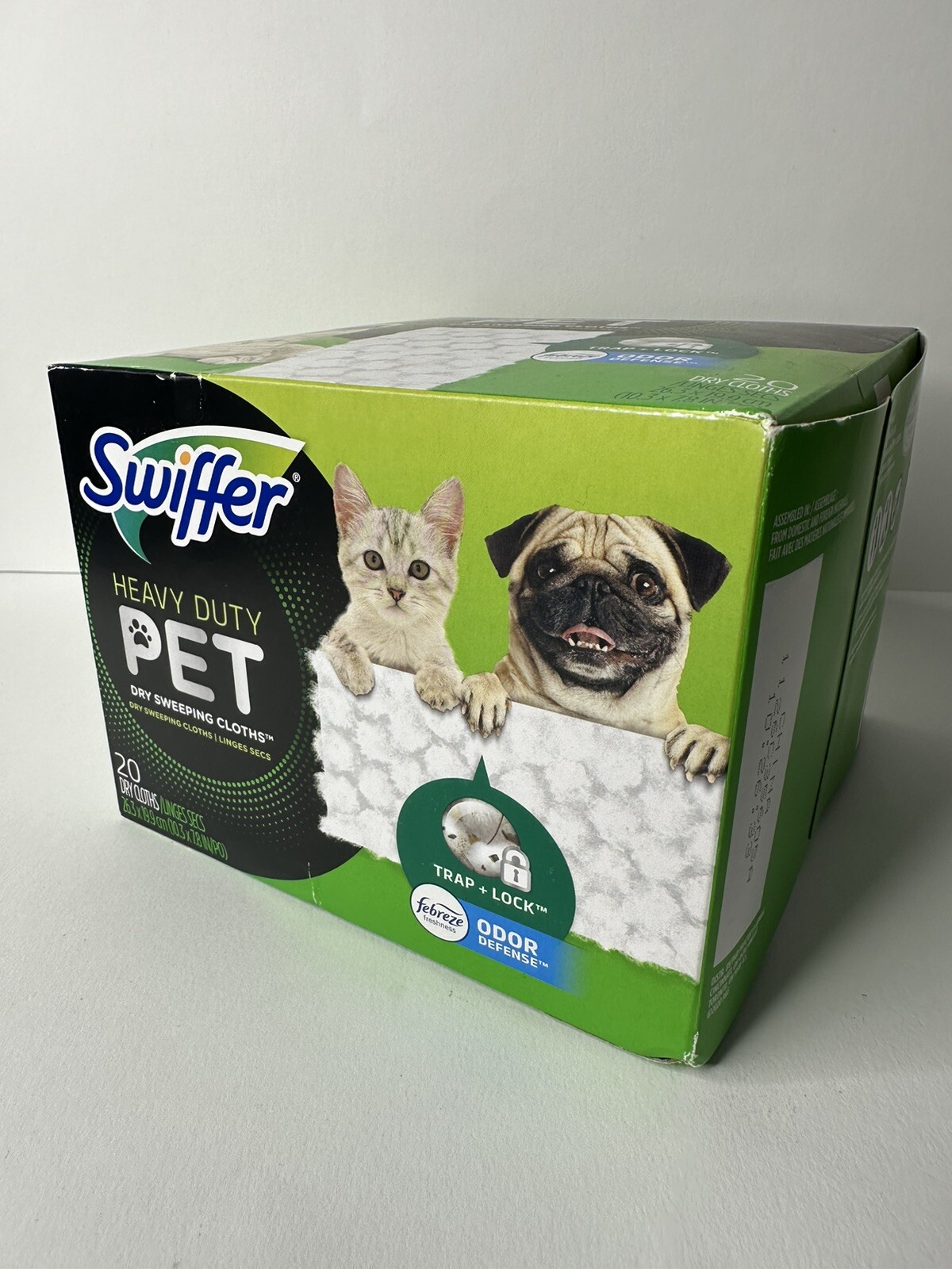 Sweeper Heavy Duty Pet Dry Refills, Febreze Odor Defense, 20 Ct Dry Pads