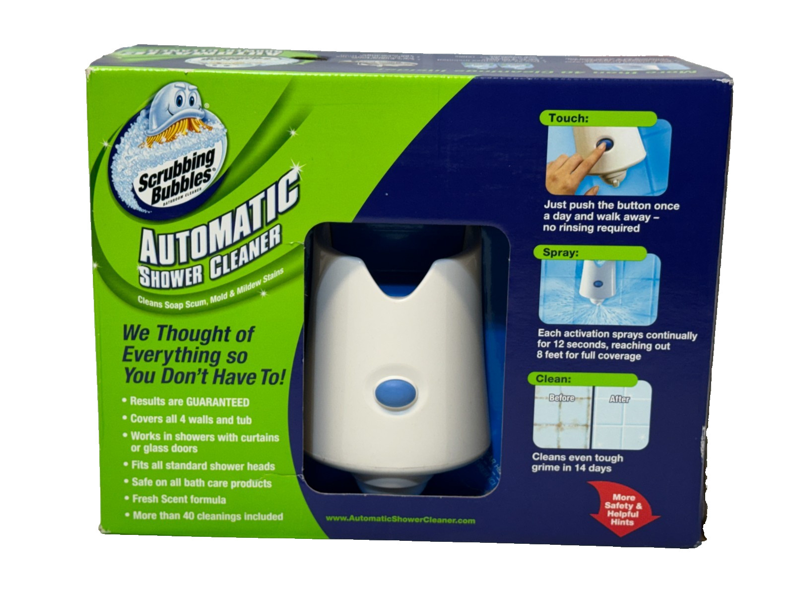 Scrubbing Bubbles Automatic Shower Cleaner Starter Kit 2005 Sprayer & 2 Refills