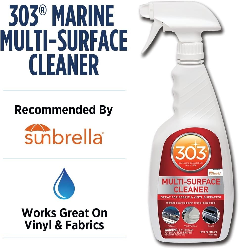 303 Marine Multi-Surface Cleaner for Vinyl & Canvas, 32 oz | Removes dirt, gr…